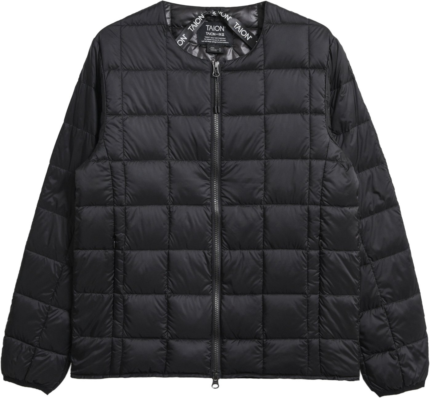 Crew Neck W-Zip Down Jacket Black + Taion