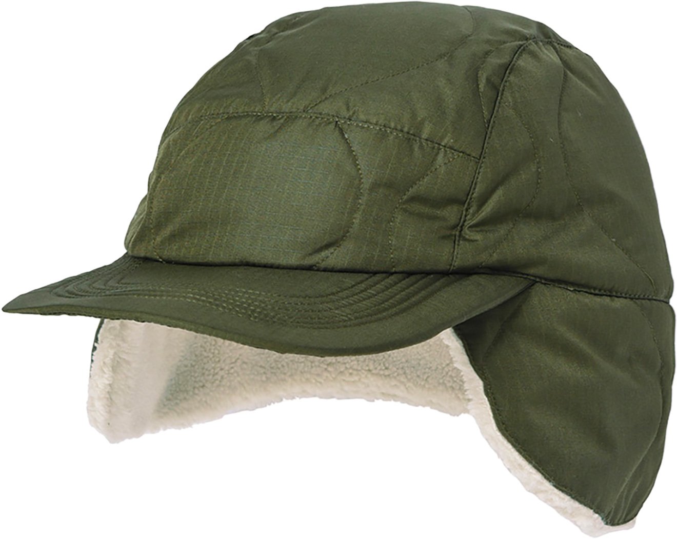 Military Down Cap D.Olive / Cream + Taion
