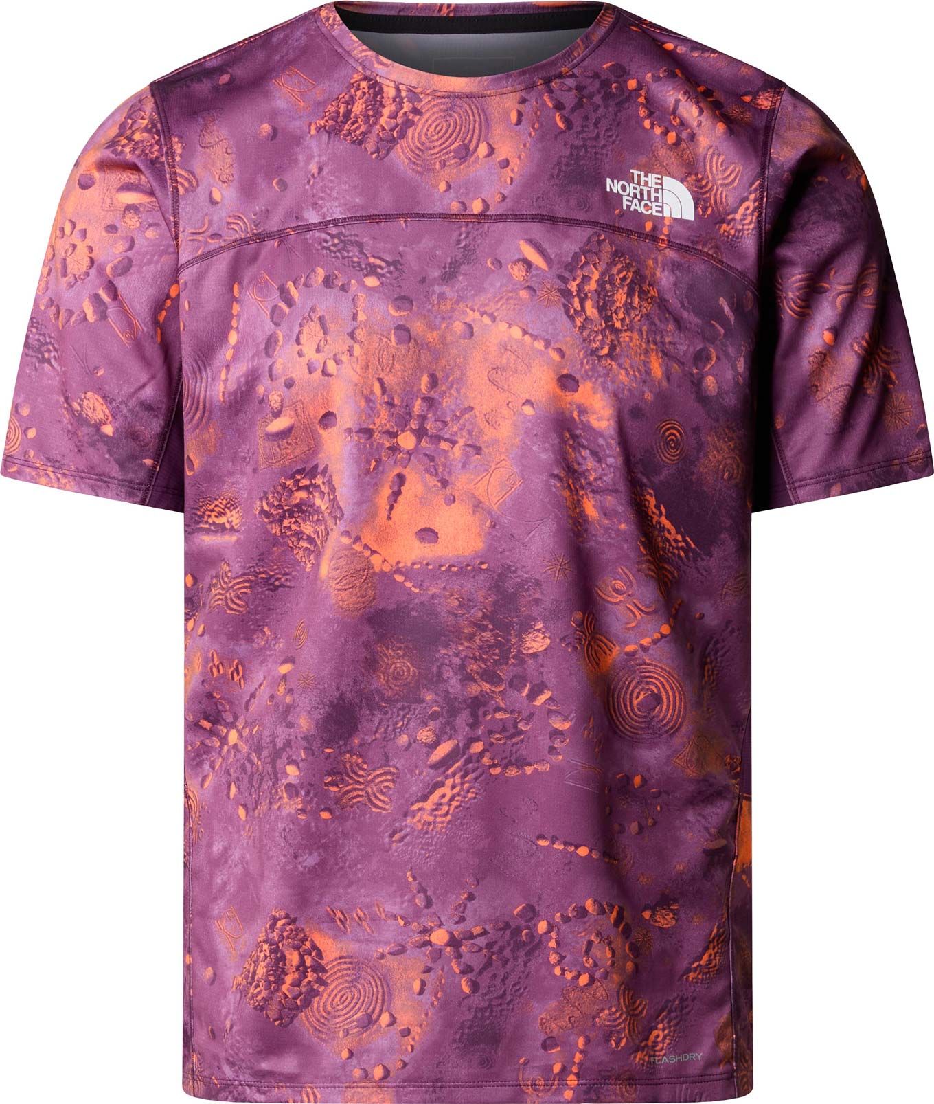 M Sunriser S/S Vivid Flame Trailglyph + The North Face