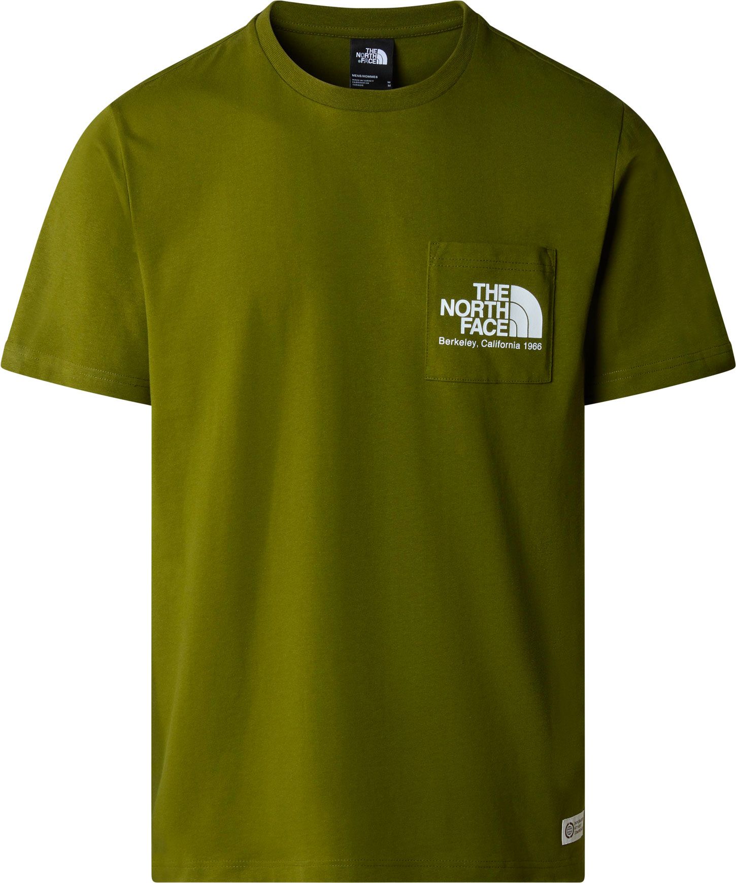 M Berkeley California Pocket S/S Tee Forest Olive + The North Face