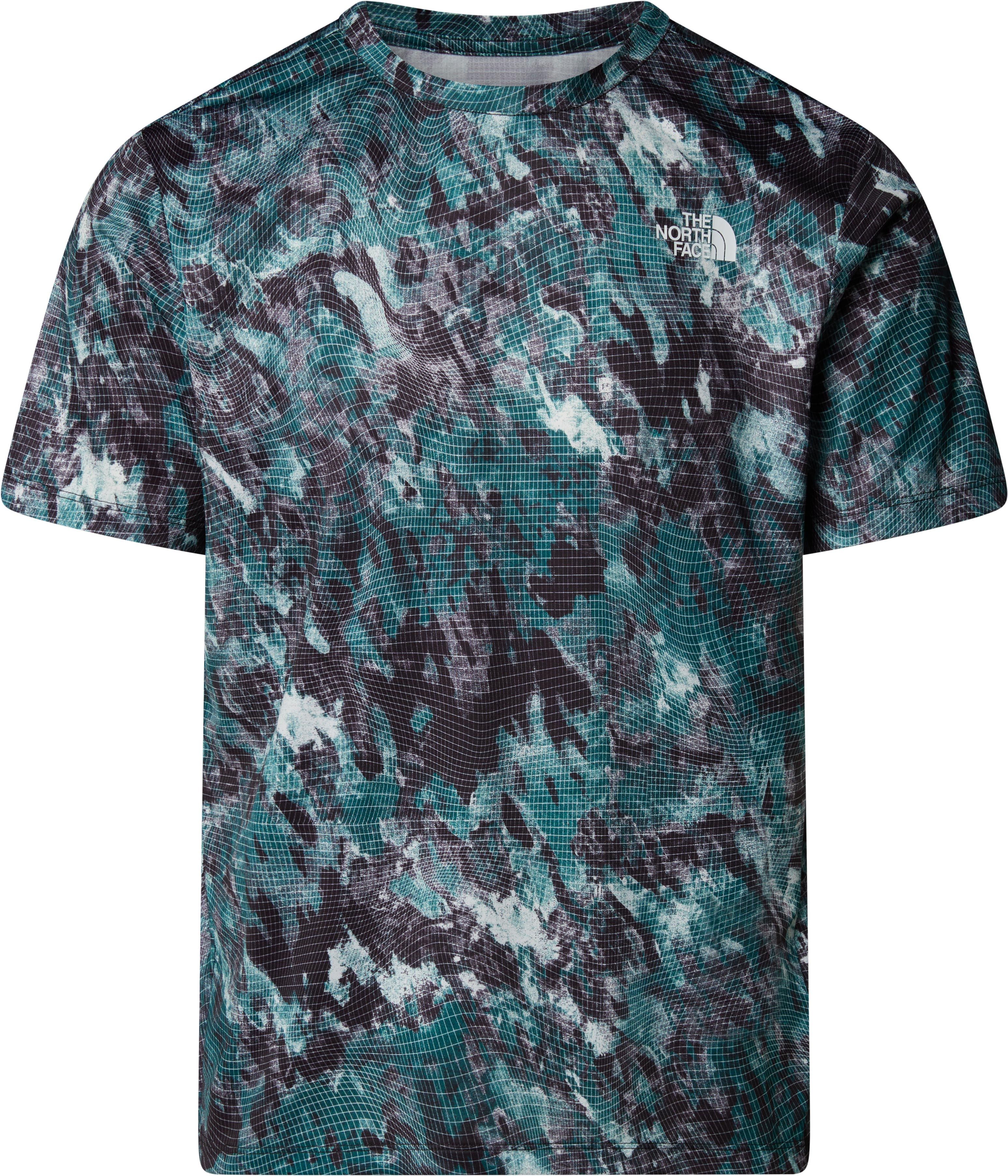 M 24/7 S/S Tee Aop Deep Nori Grid Print + The North Face