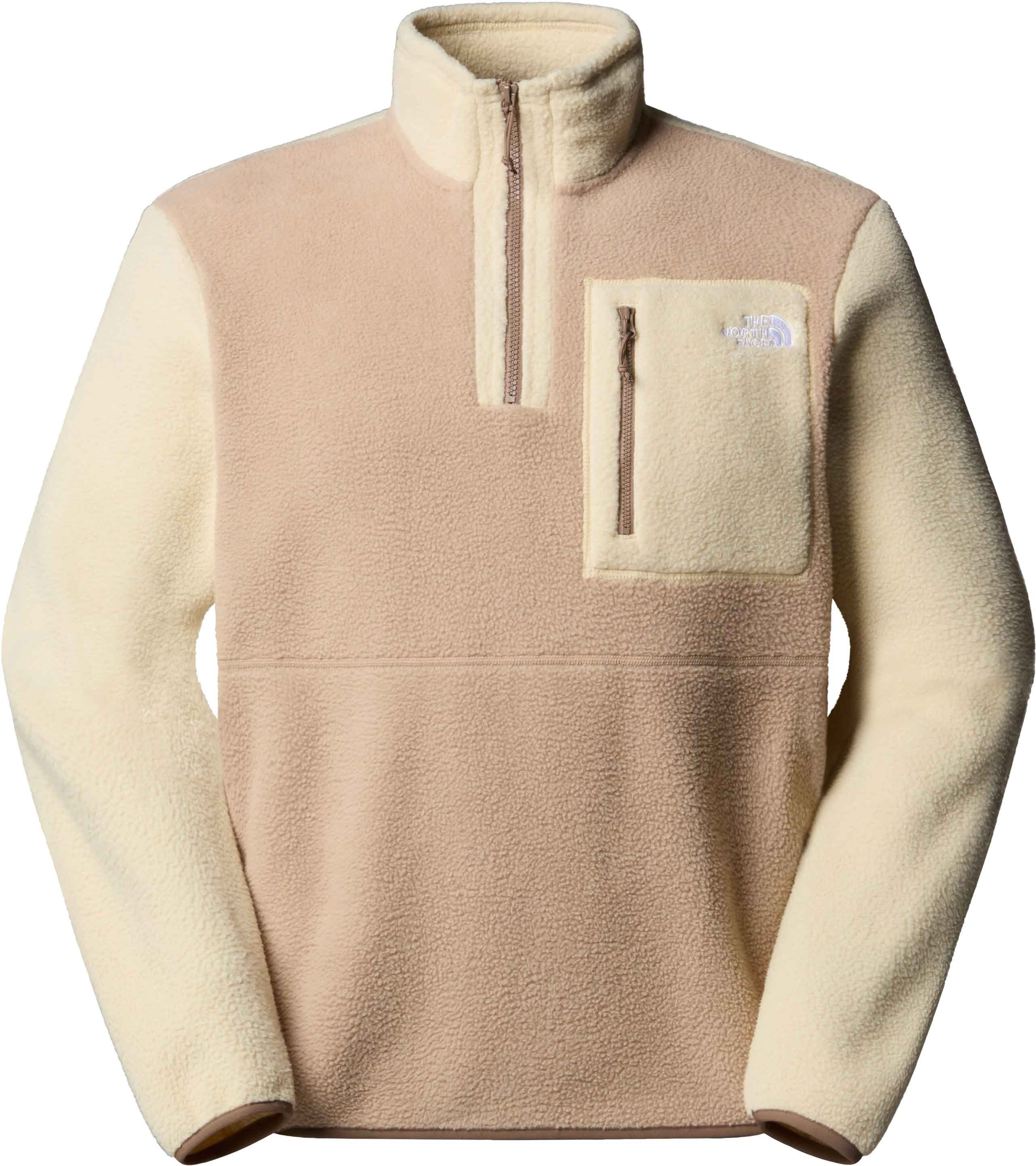 The North Face M Yumiori 1/4 Zip Mushroom Grey Gravel Mocha Brown