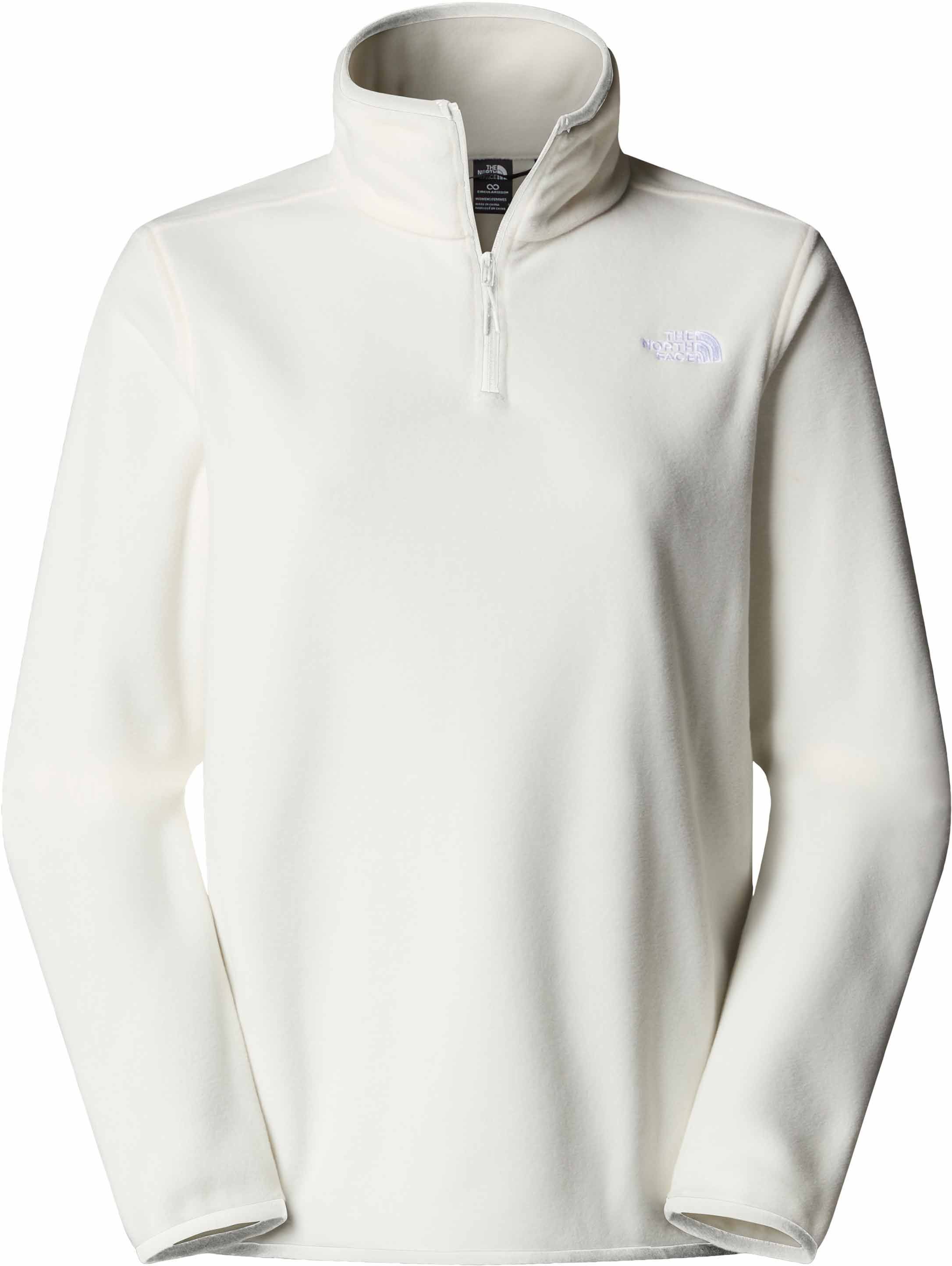 W Glacier Fleece 1/4 Zip Jacket White Dune + The North Face