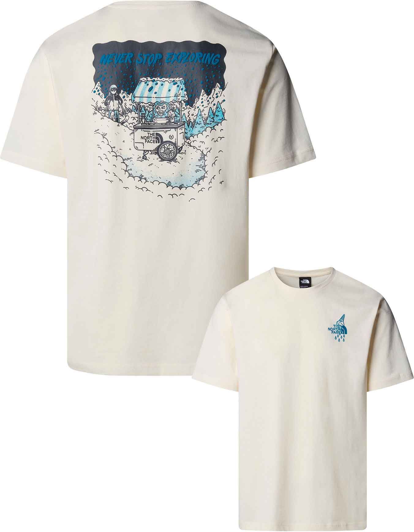 U Powder Days Relaxed S/S Tee-Graphic White Dune + The North Face
