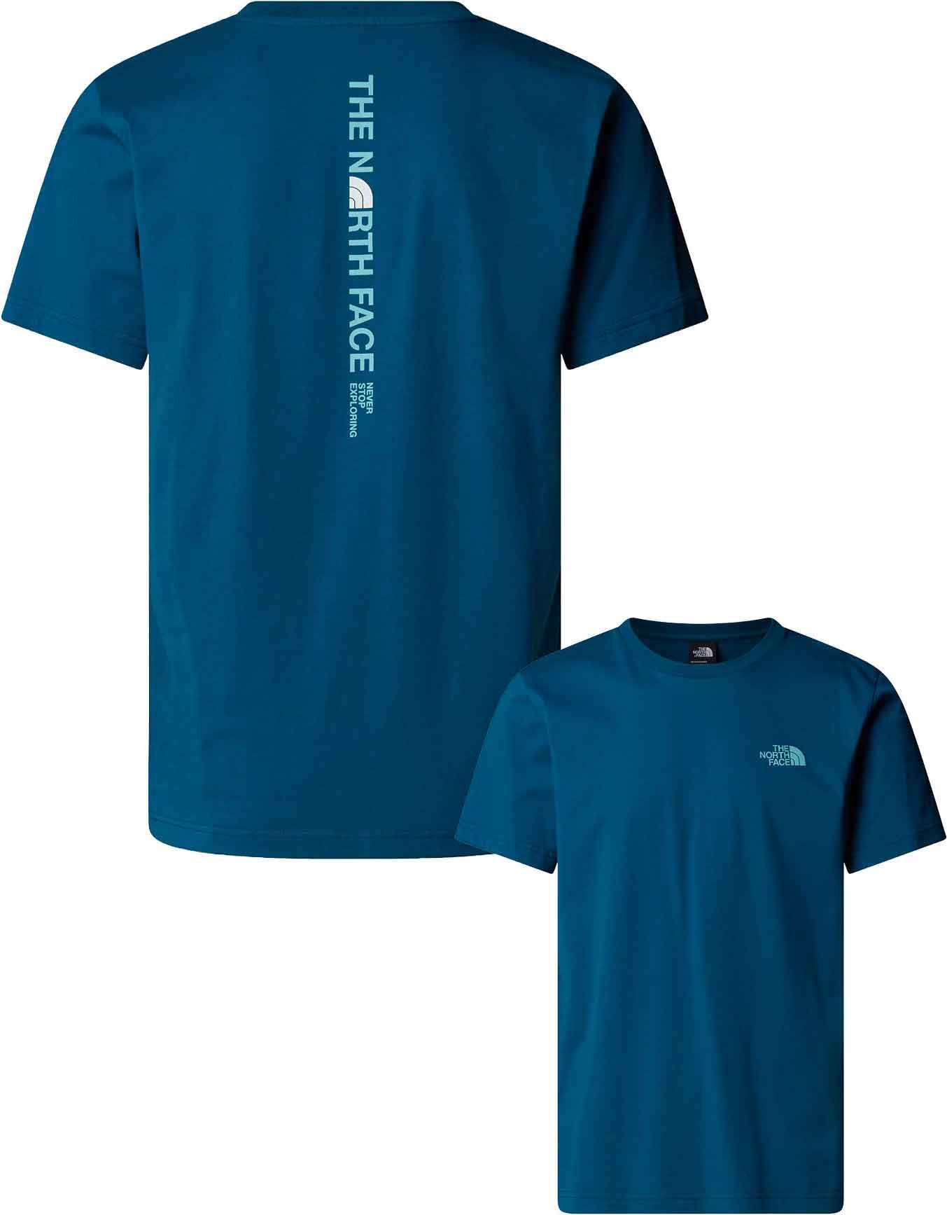M Vertical Logo SS Tee Mineral Ink + The North Face