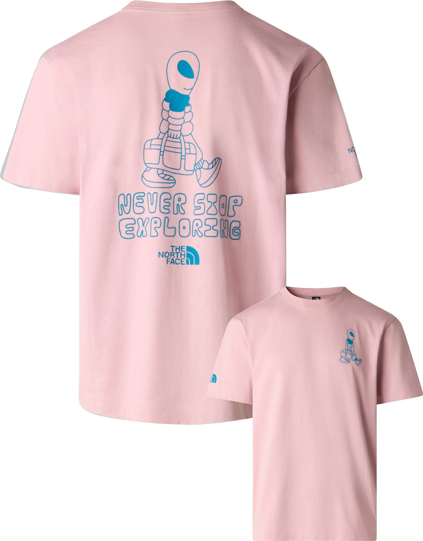 M Alien  Relaxed Short Sleeve Tee-Graphic Metal Pink + The North Face