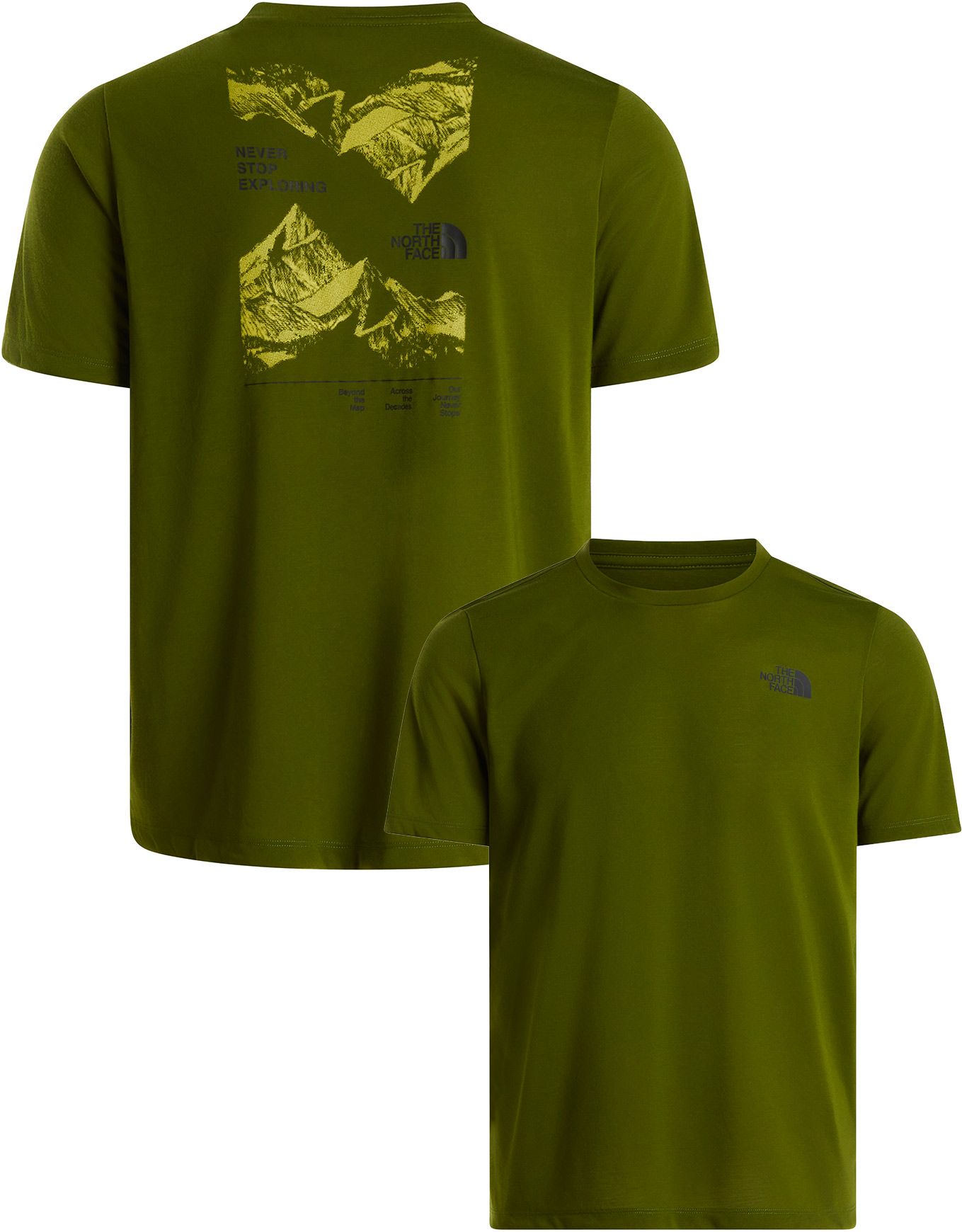 M Foundation Mount SS Tee Woodland Green + The North Face
