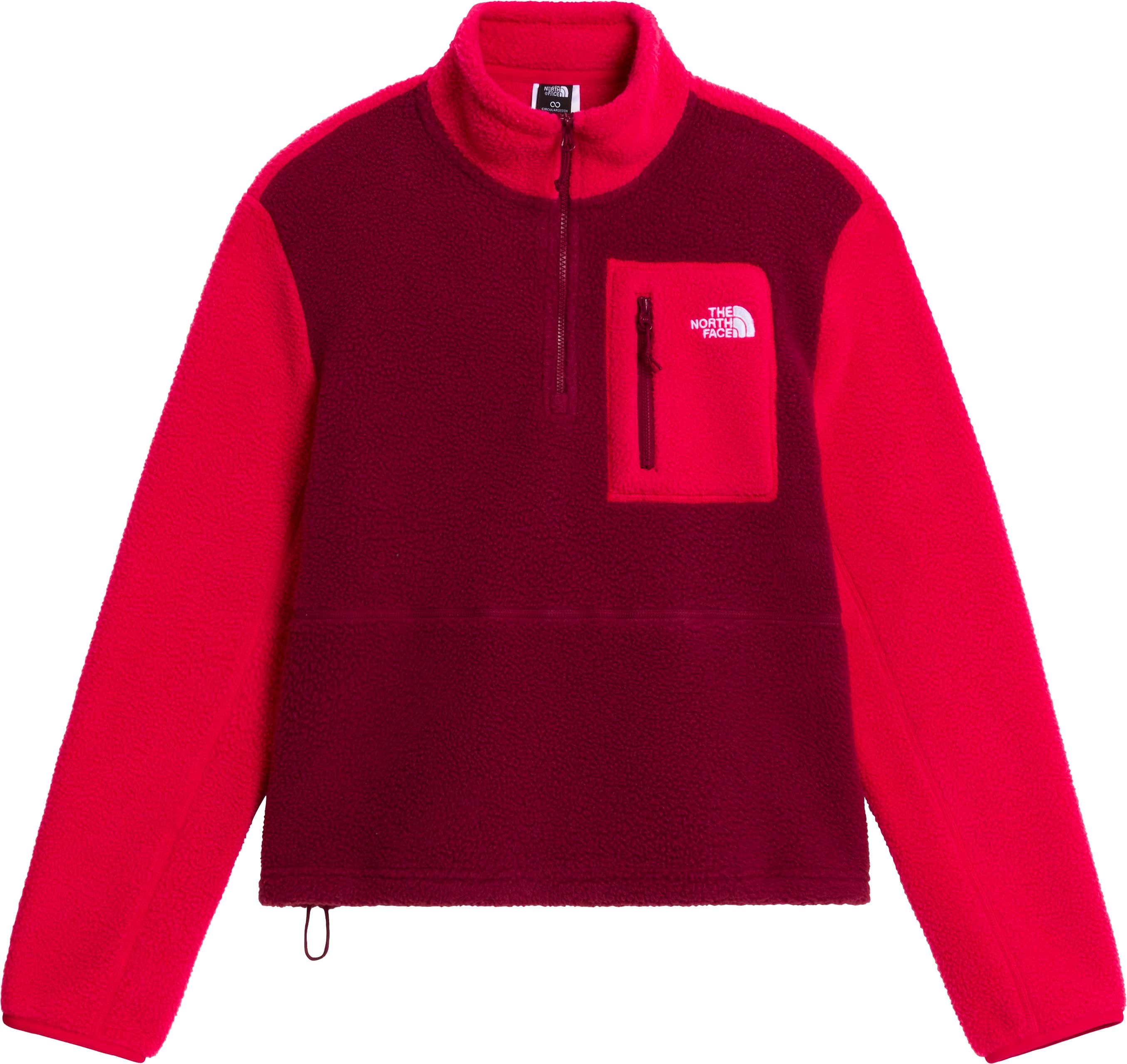 W Yumiori 1/4 Zip Burgundy Crush Lali Guran + The North Face