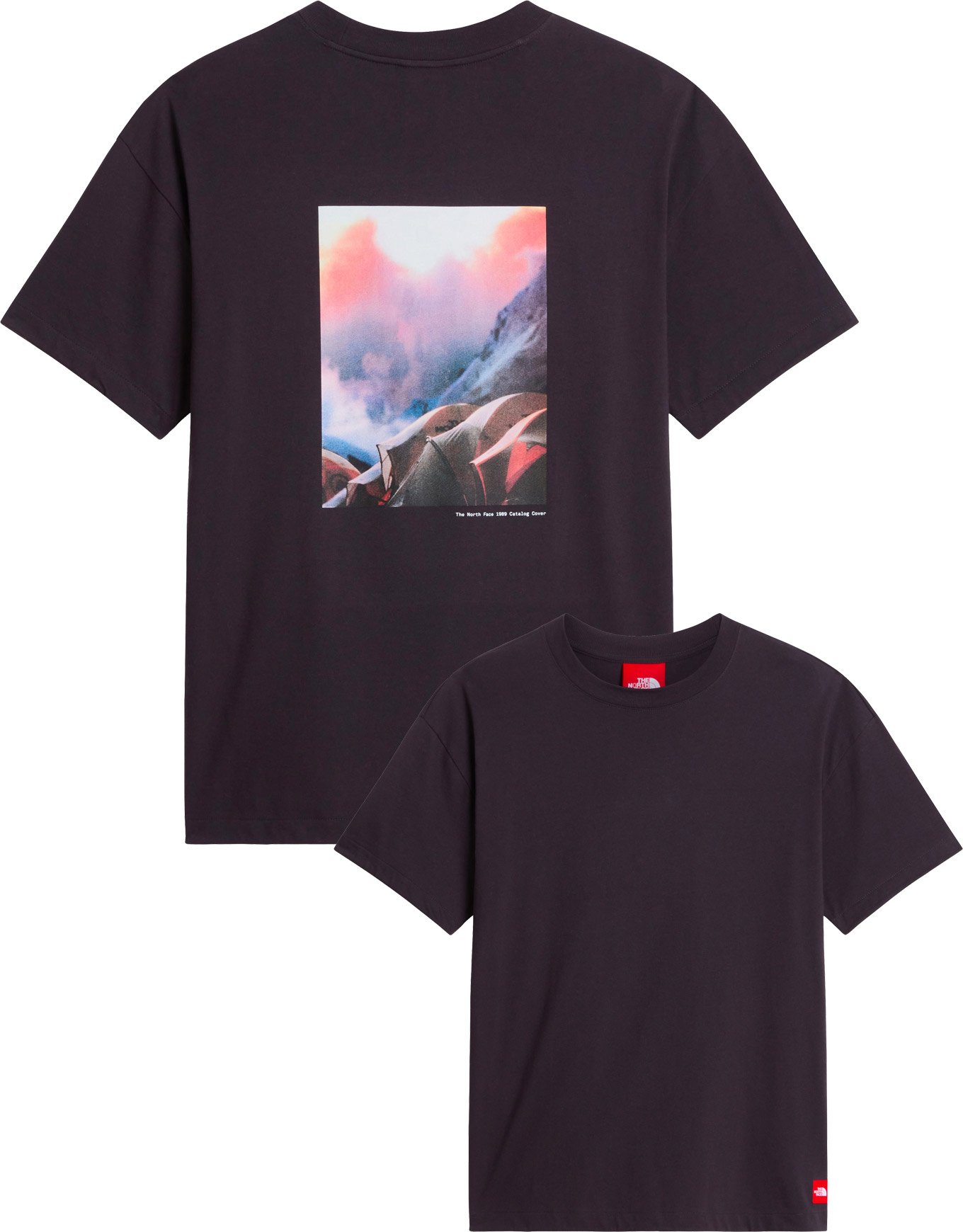 M TNF Red Box Graphic S/S Tee Obsidian + The North Face