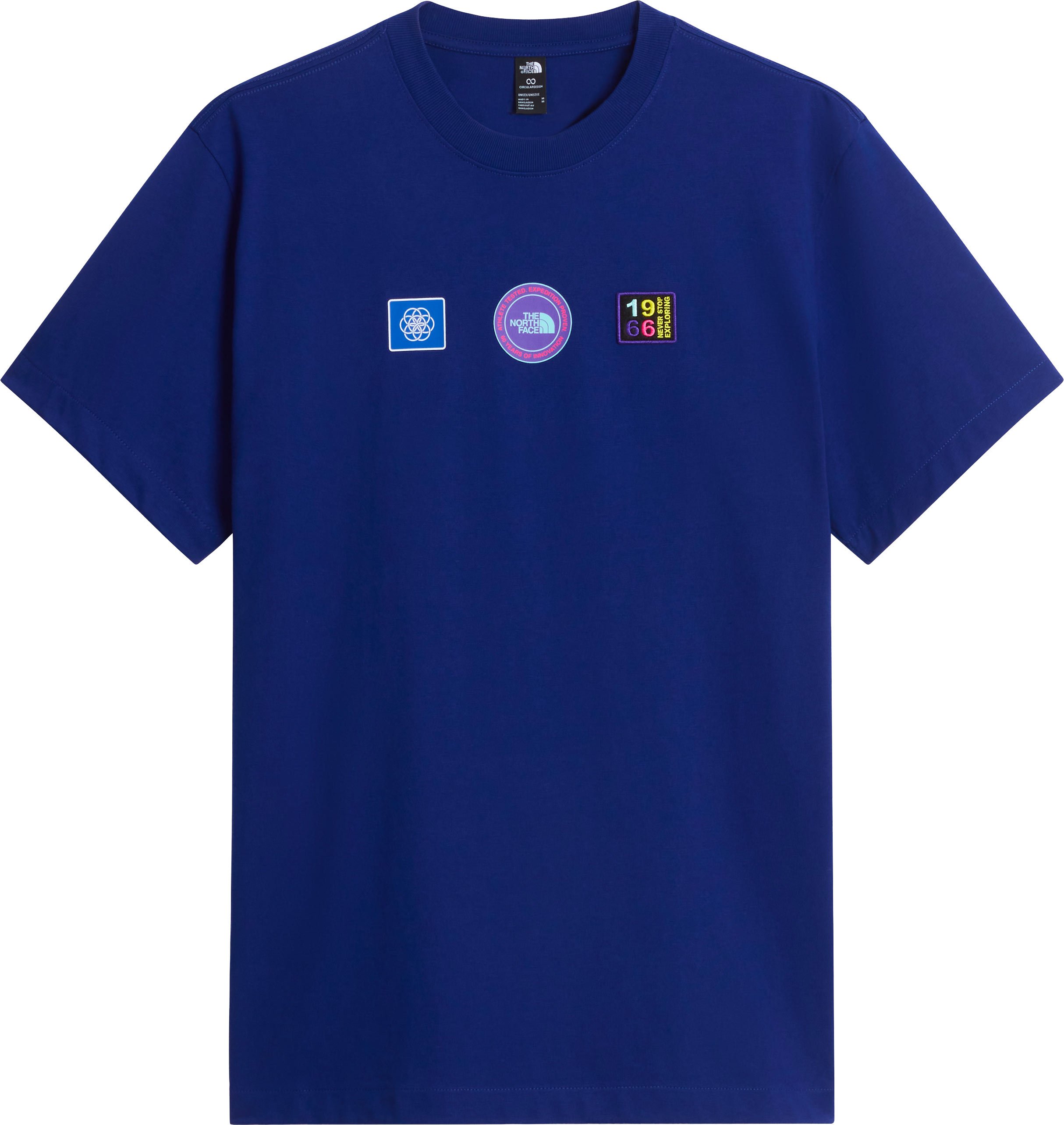 U Explorer Badges Rlx SS Tee Graphic Bold Blue + The North Face