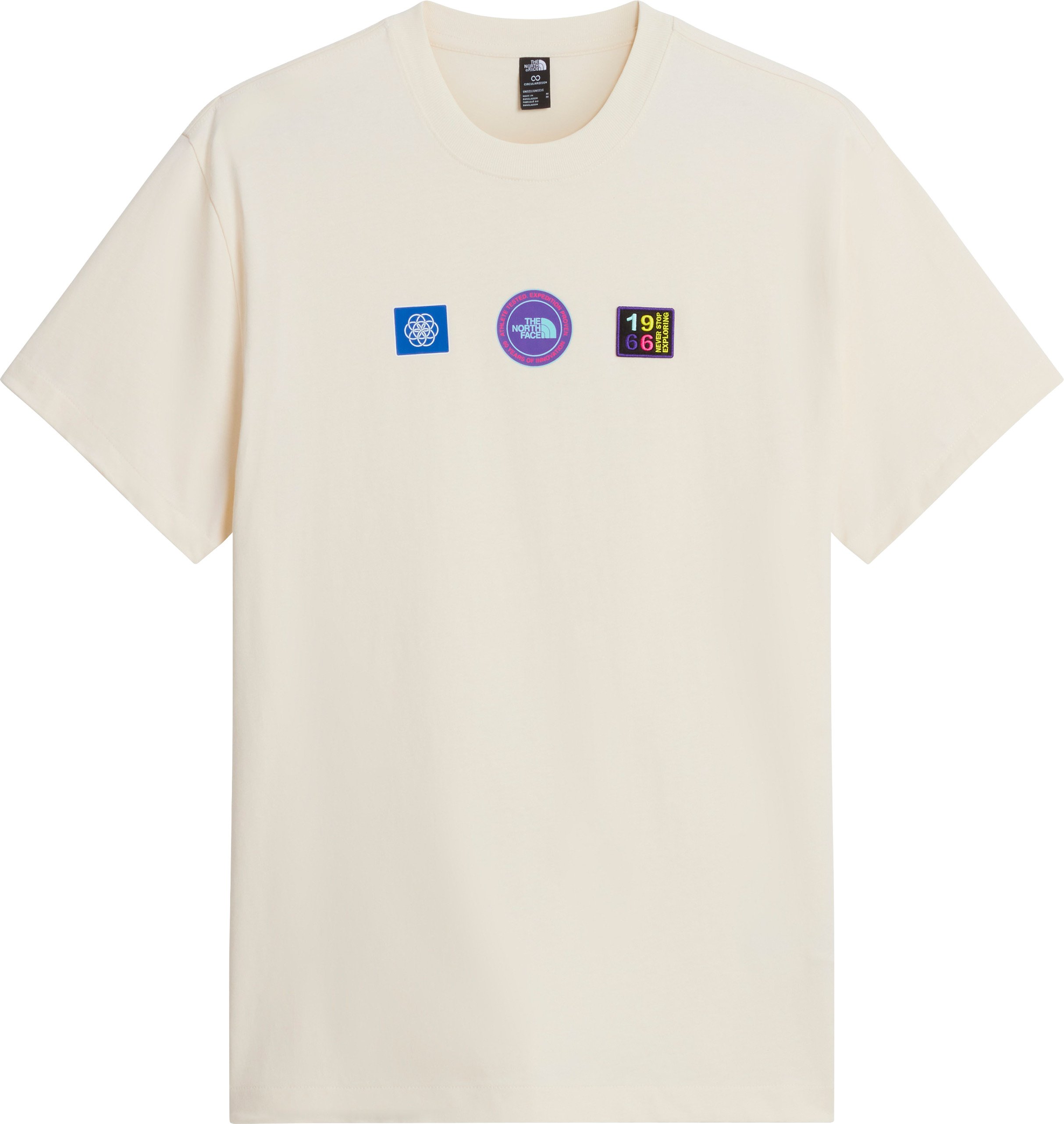 U Explorer Badges Rlx SS Tee Graphic White Dune + The North Face