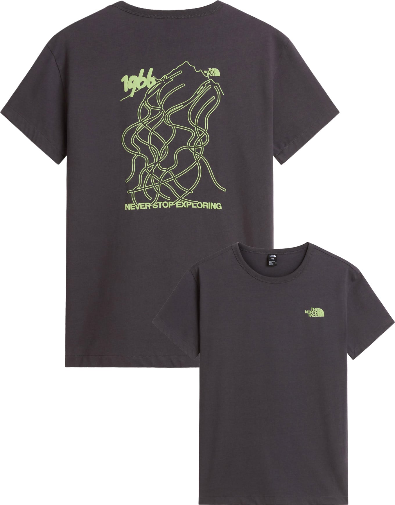 U Nse Slopes Rlx SS Tee Graphic Anthracite Grey + The North Face