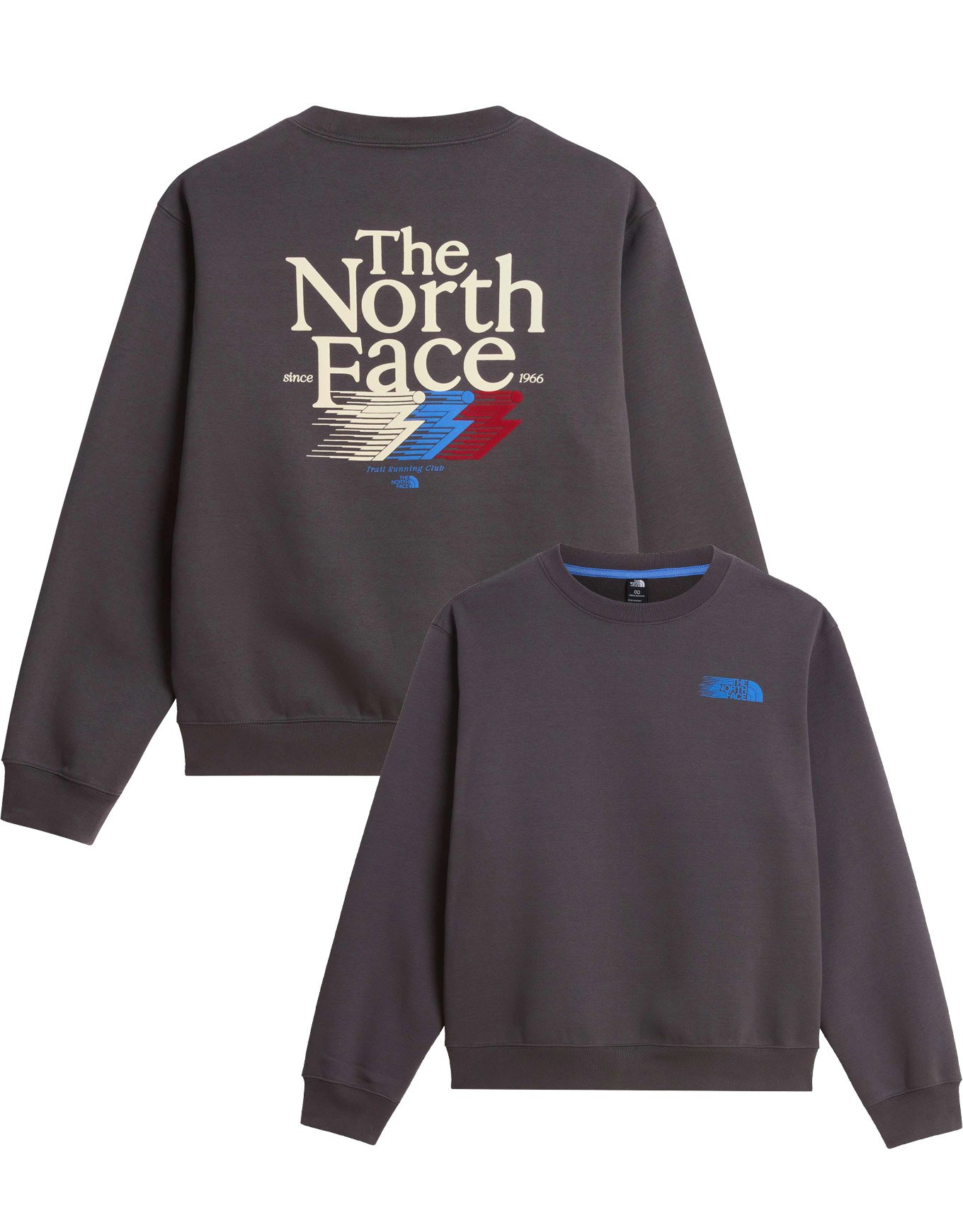M Retro Trail Relaxed Crew Graphic Anthracite Grey + The North Face