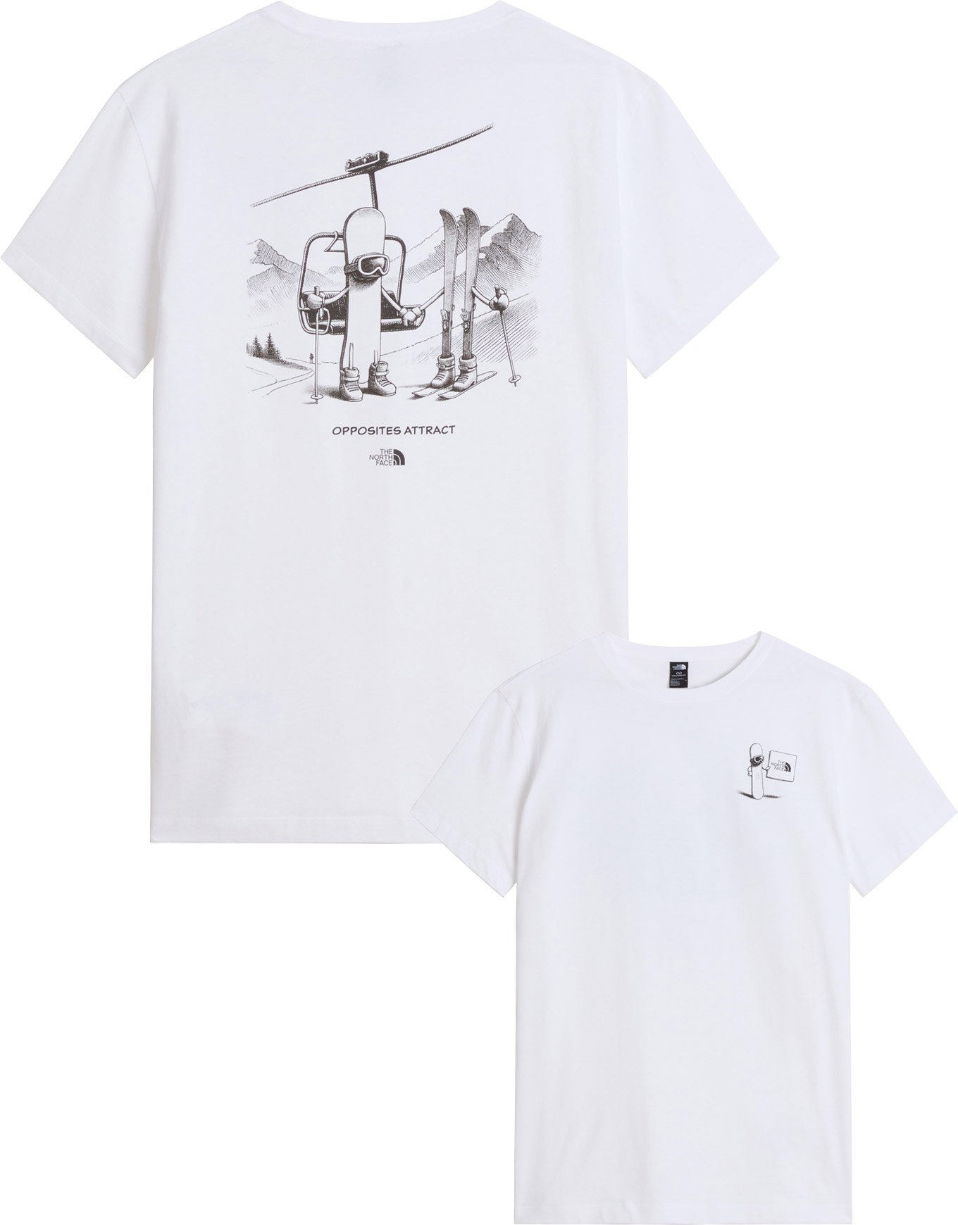 U Opposites Attract Rlx SS Tee Graphic TNF White + The North Face