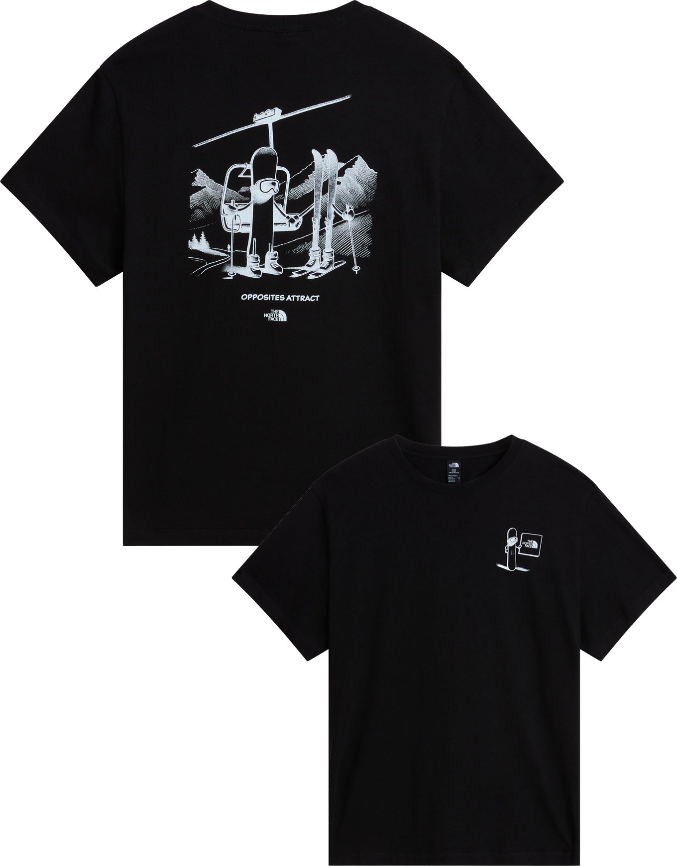 U Opposites Attract Rlx SS Tee Graphic TNF Black + The North Face