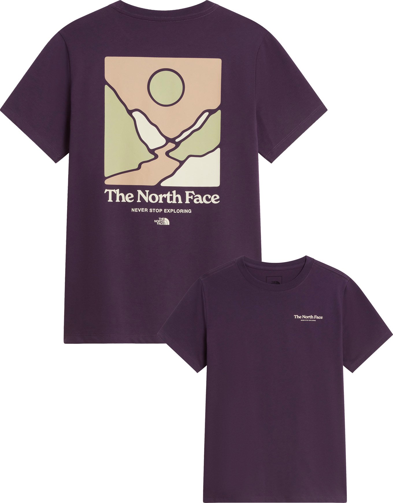 W Monte Reg SS Tee Graphic Endless Dusk + The North Face