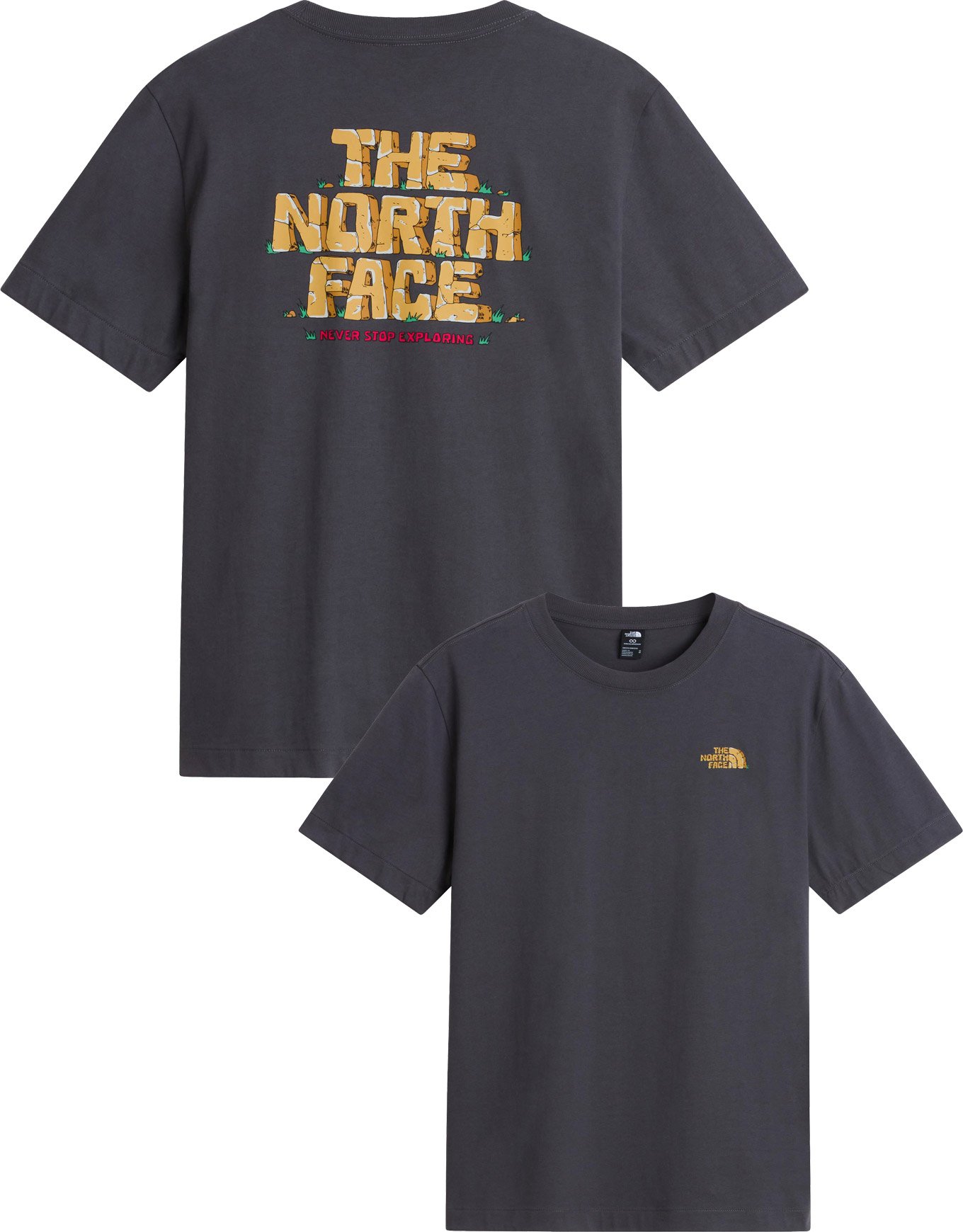 U Stone Logo Rlx SS Tee Graphic Anthracite Grey + The North Face