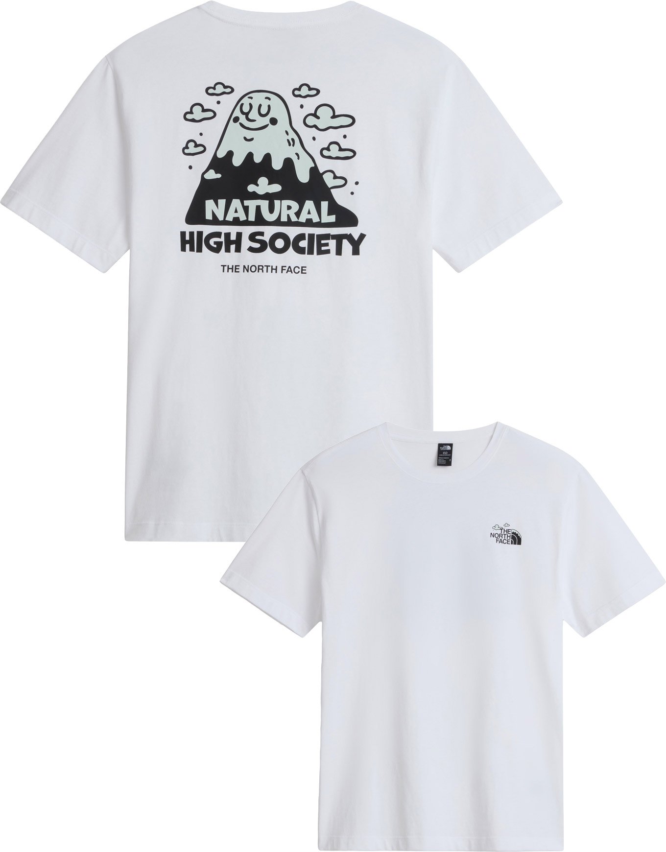 U Nat High Society Rlx SS Tee Graphic TNF White + The North Face