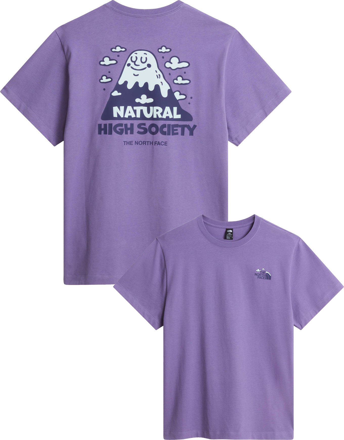 U Nat High Society Rlx SS Tee Graphic Grounded Plum + The North Face