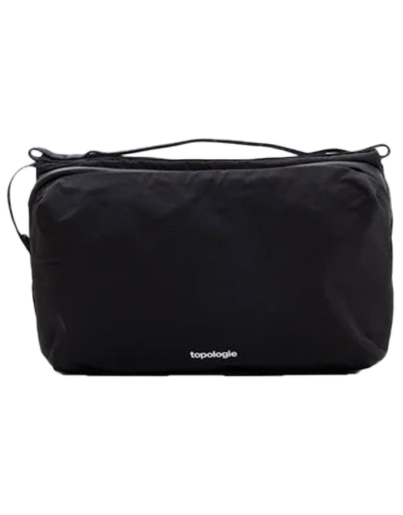 Bottle Sacoche Large Black Tech Sateen + Topologie