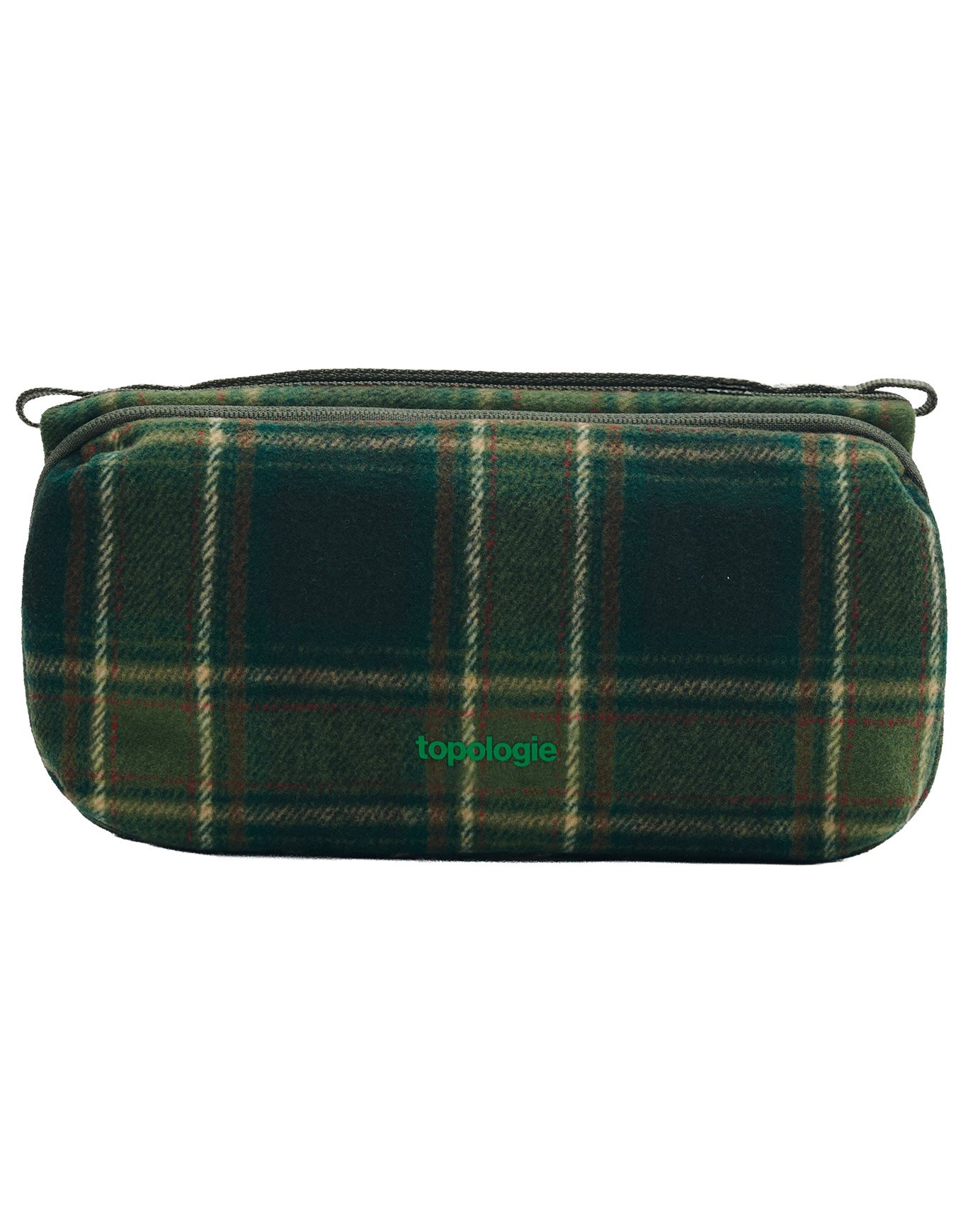 Bottle Sacoche Medium Green Check Check Wool + Topologie
