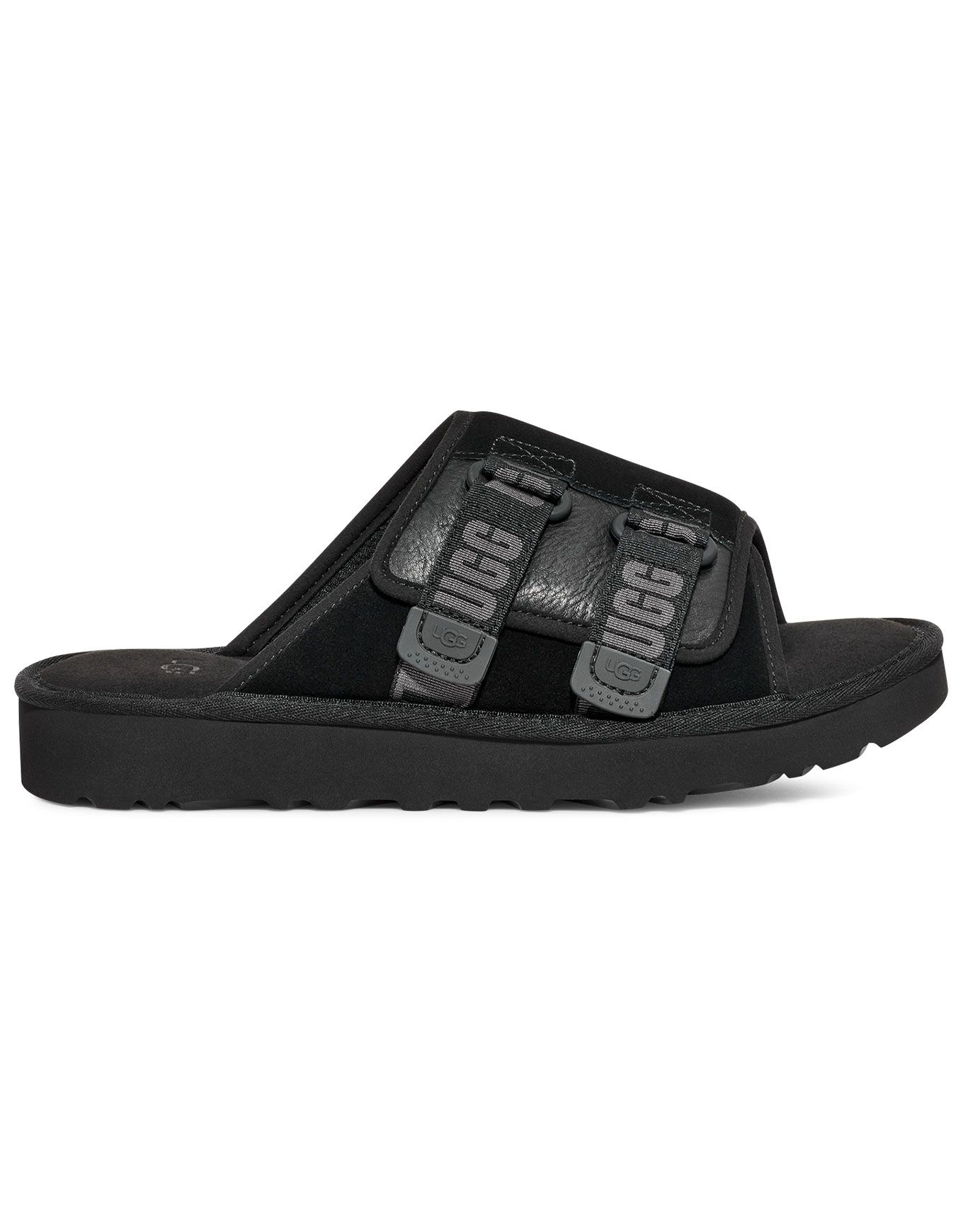 M Goldencoast Strap Slide Black + Ugg