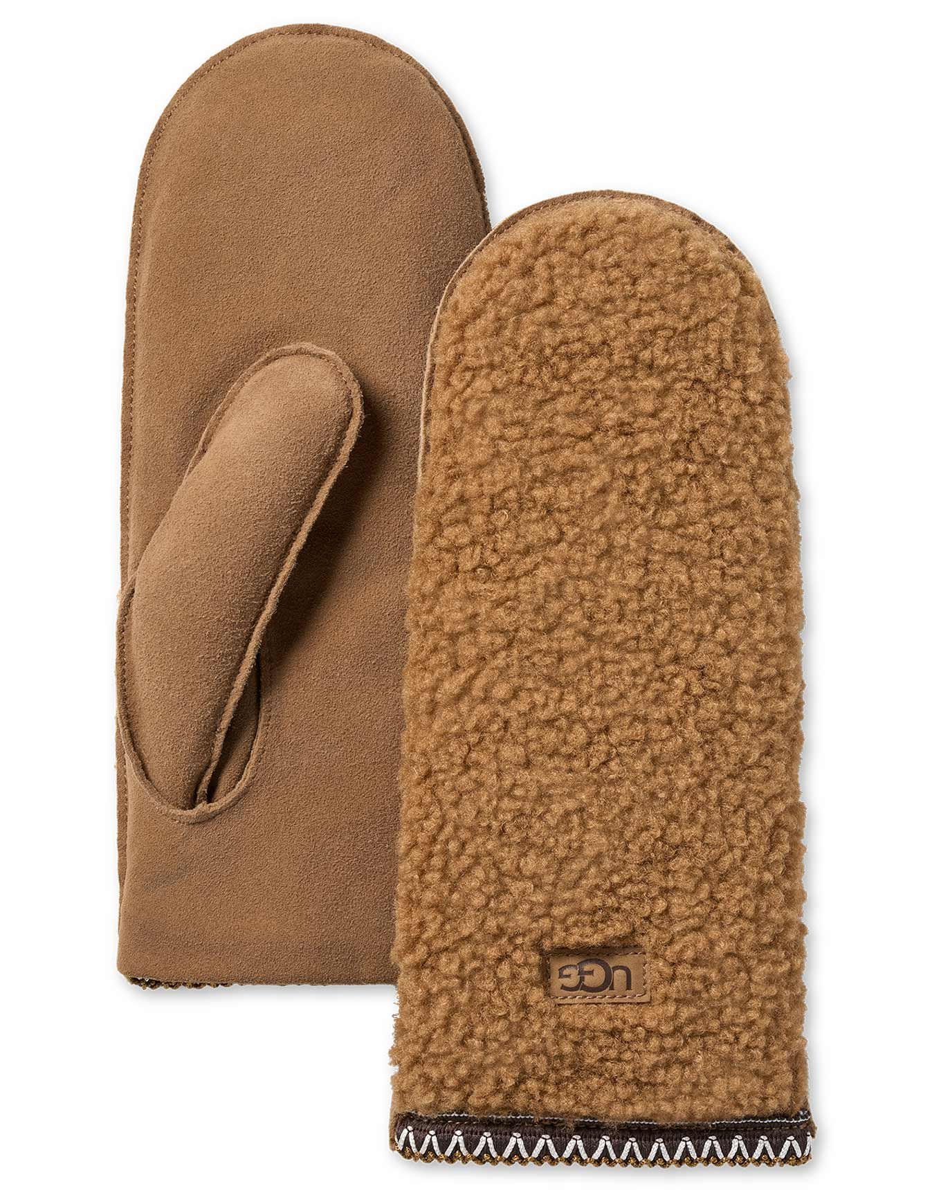 W Uggbraid Mitten Light Chestnut + Ugg