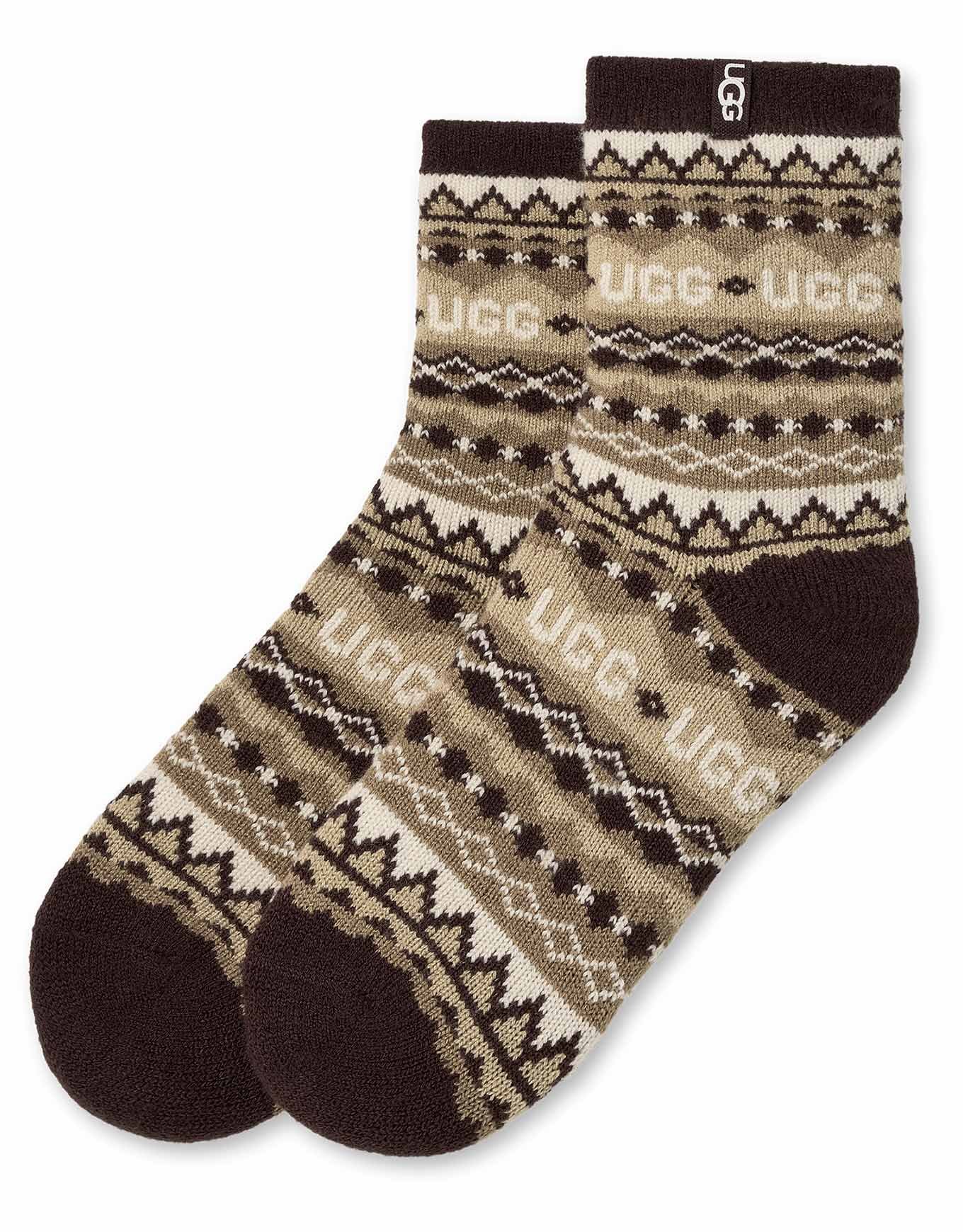 W Cressida Cozy Quarter Sock Uggisle Coffee Grounds Multi + Ugg