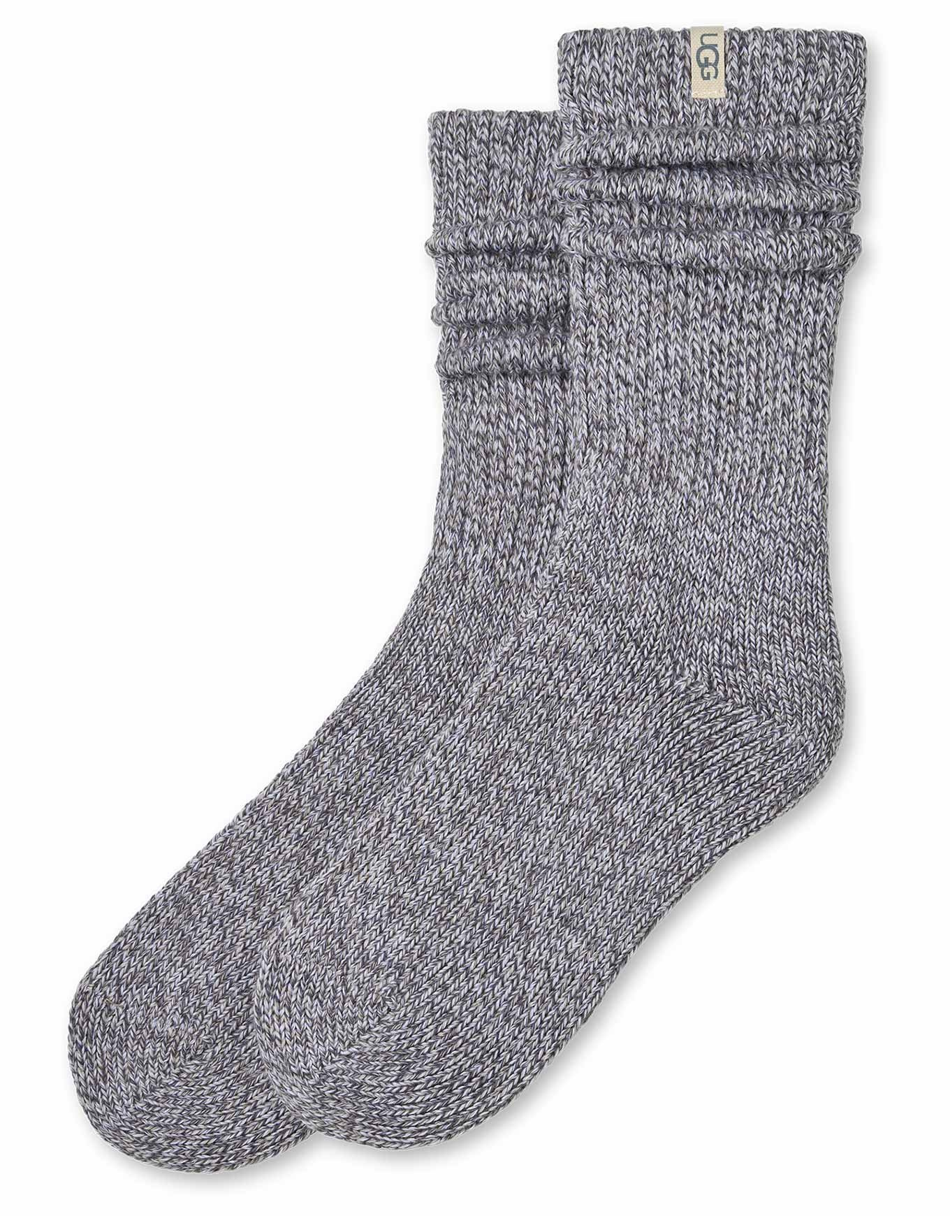 W Tyla Slouchy Crew Sock II Grey Heather + Ugg