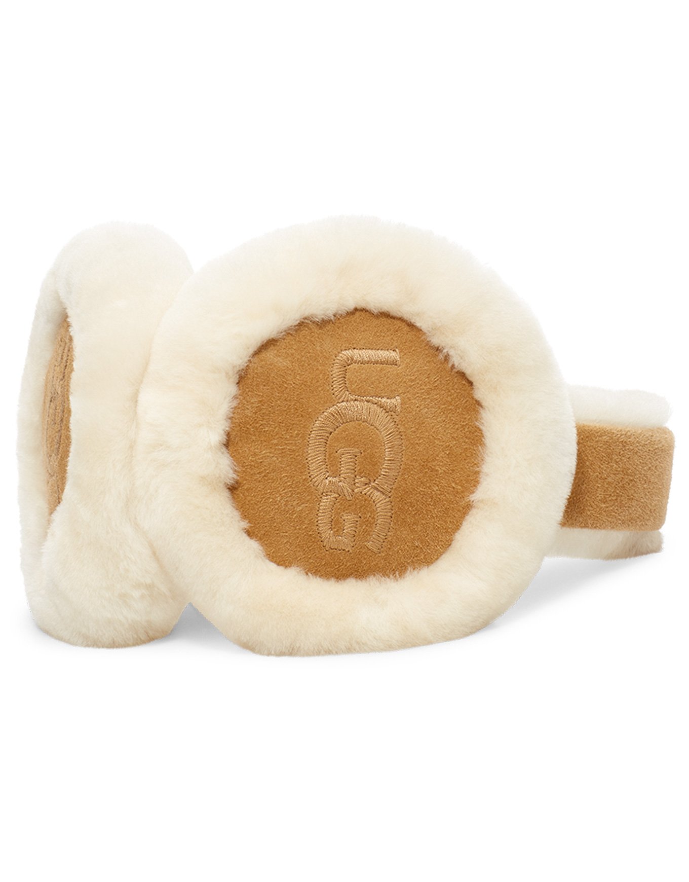 W Sheepskin Embroidery Earmuff Chestnut + Ugg