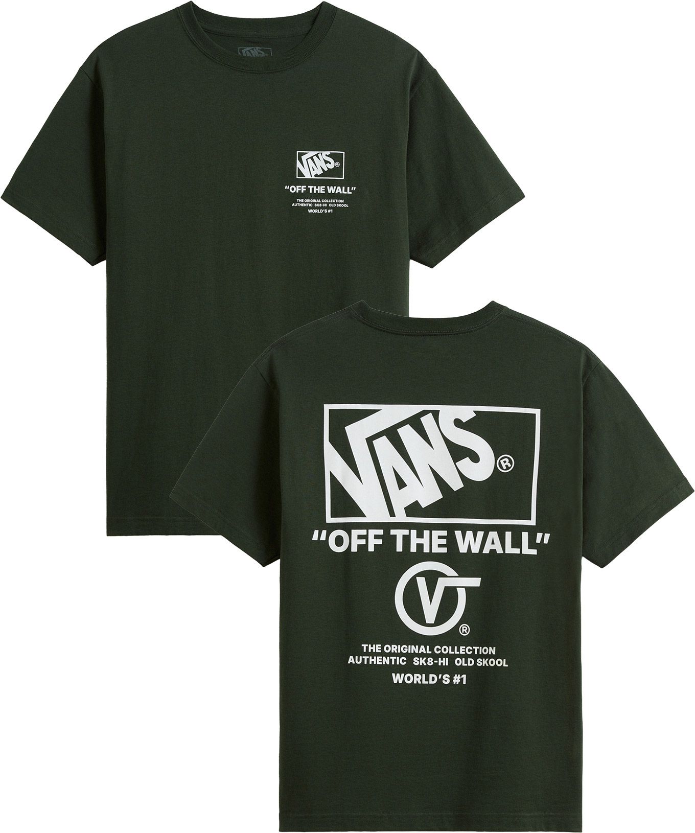 Stacked Hi SS Tee Dried Kelp + Vans