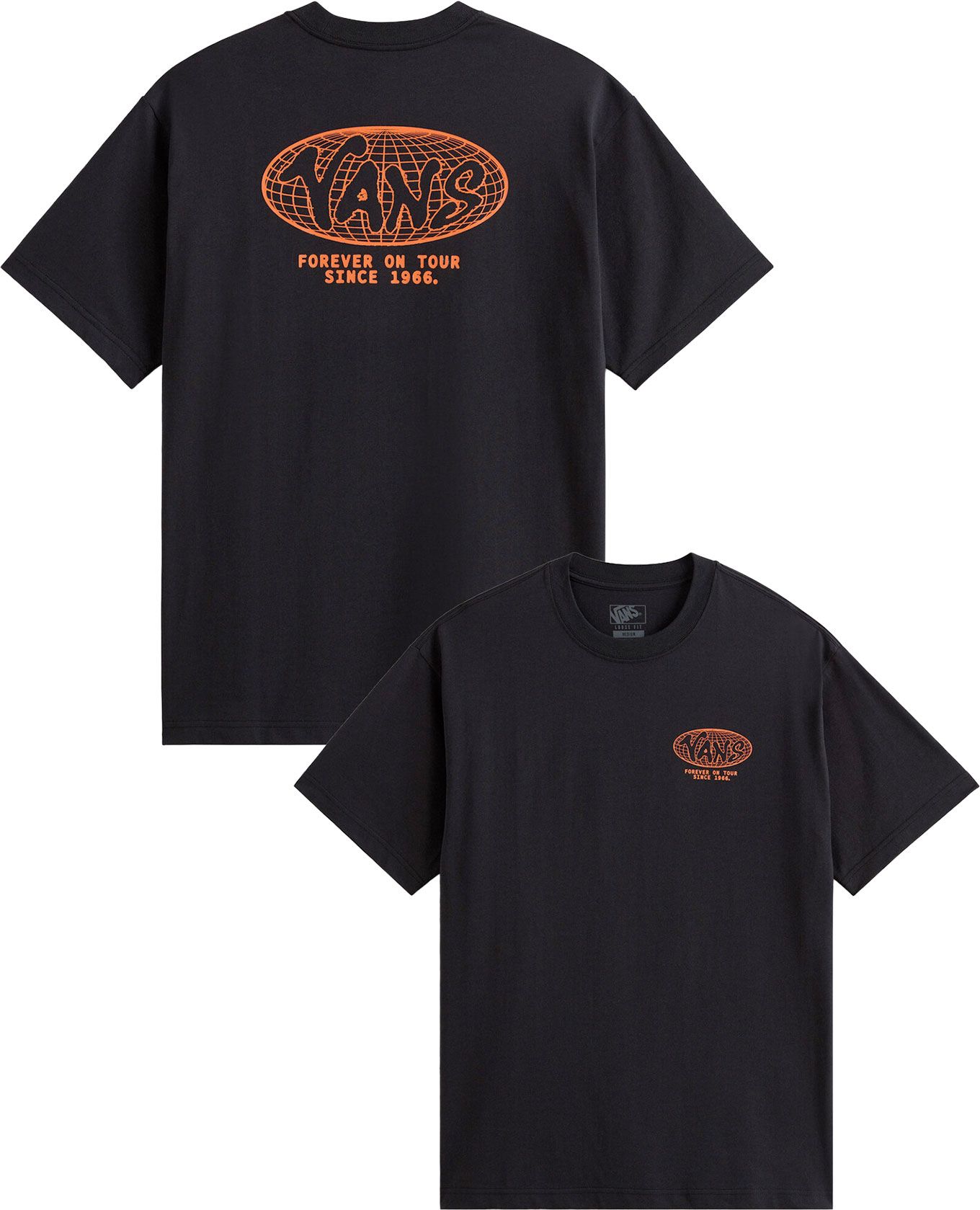 World Tour Loose SS Tee Black + Vans
