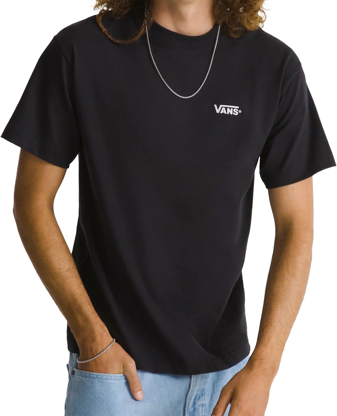 New Left Chest SS Tee Black/White + Vans