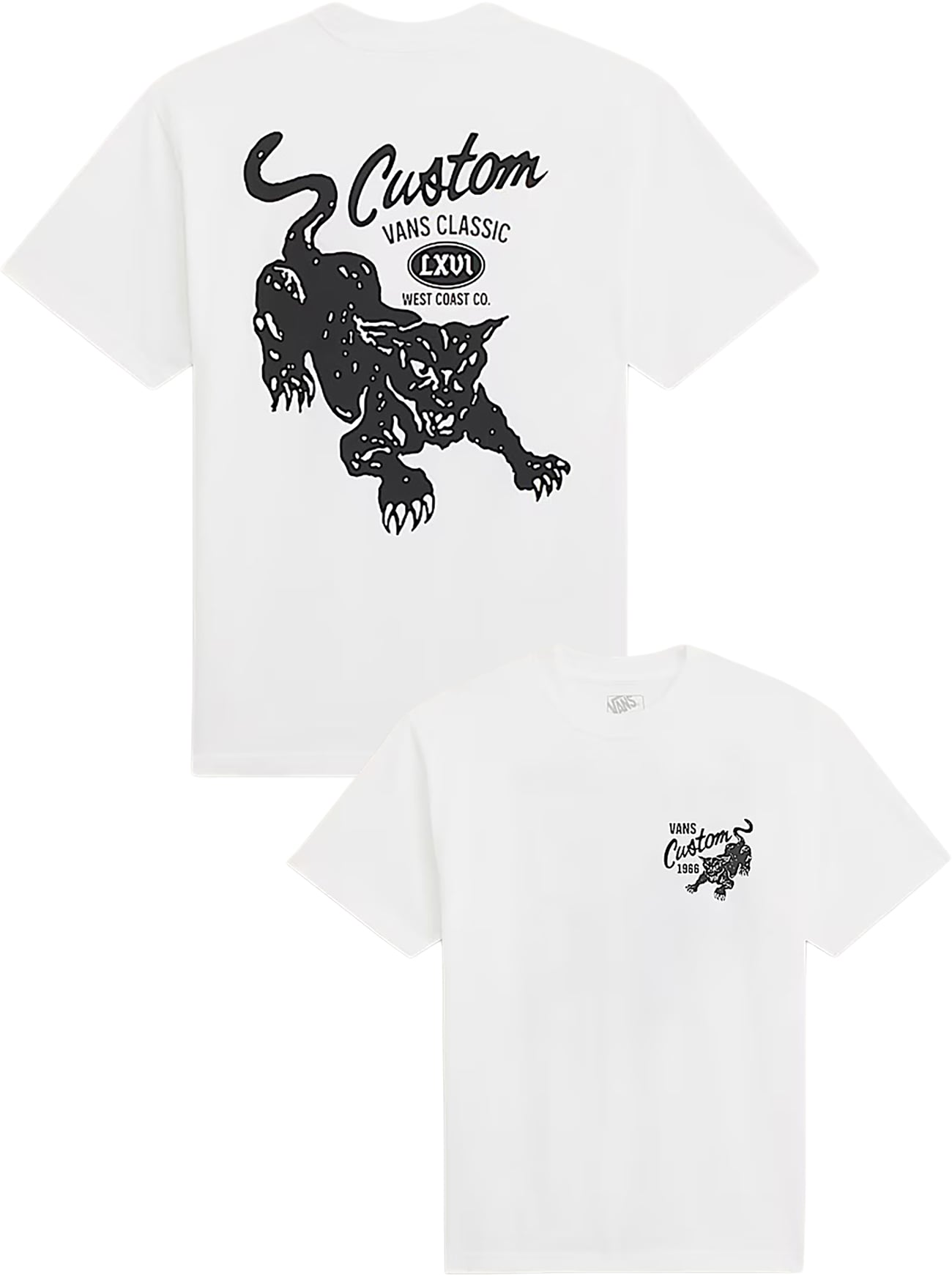 Custom Cat SS Tee White + Vans