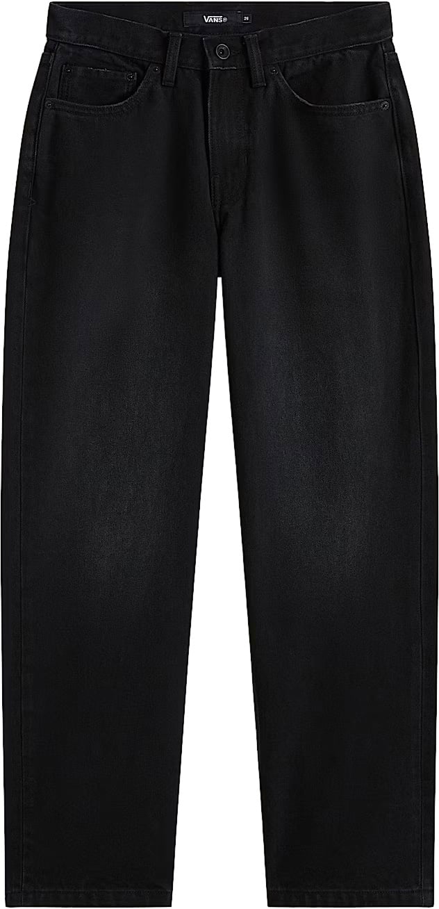 Check 5 Mid Rise Straight Pant Black Rinse + Vans