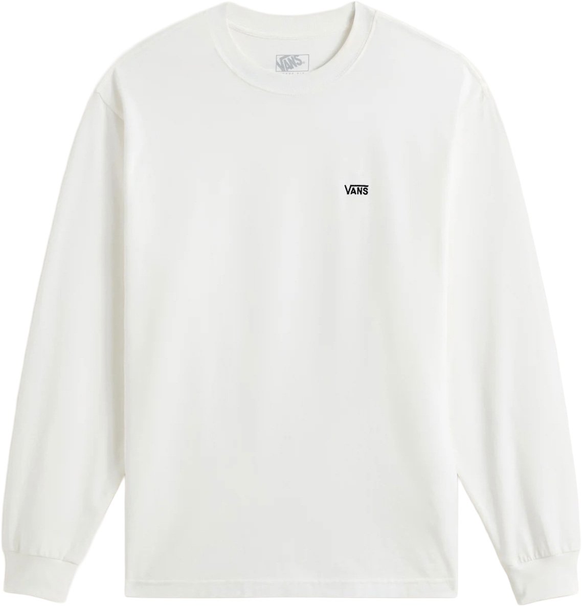 Left Chest II Loose LS Tee White + Vans