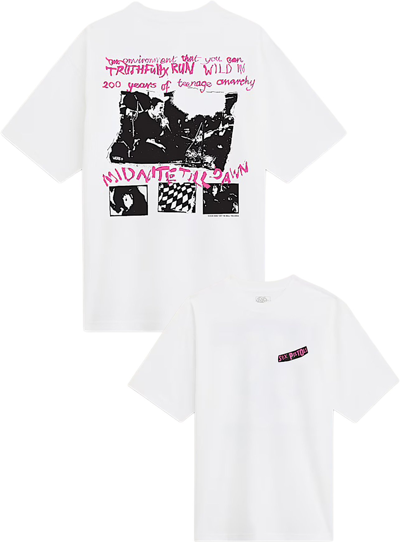Sex Pistols Run Wild on the Green SS Tee White + Vans