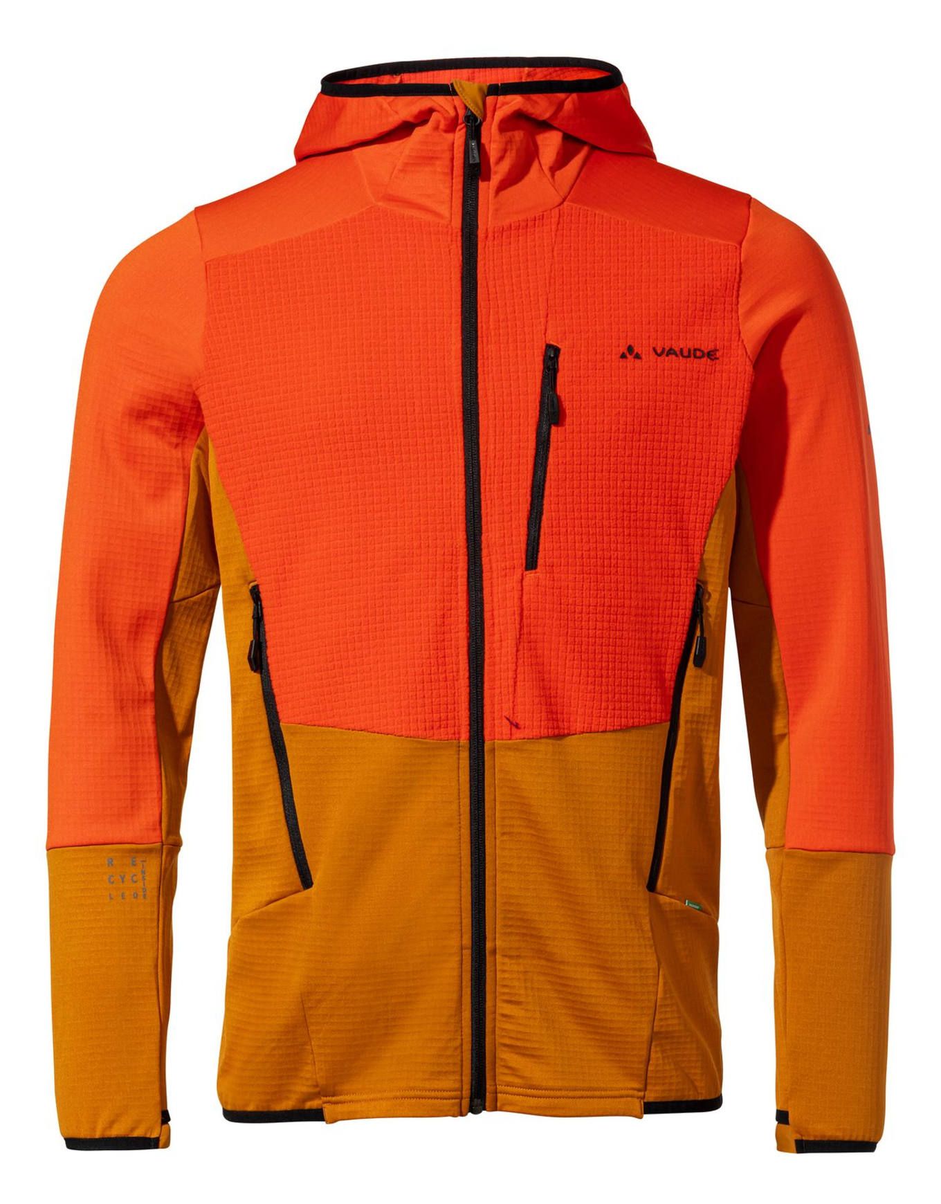 Giacca In Pile Con Cappuccio VAUDE Monviso – Uomo, Elasticizzata, In Materiale Riciclato, Per Escursioni E Sci Alpinismo