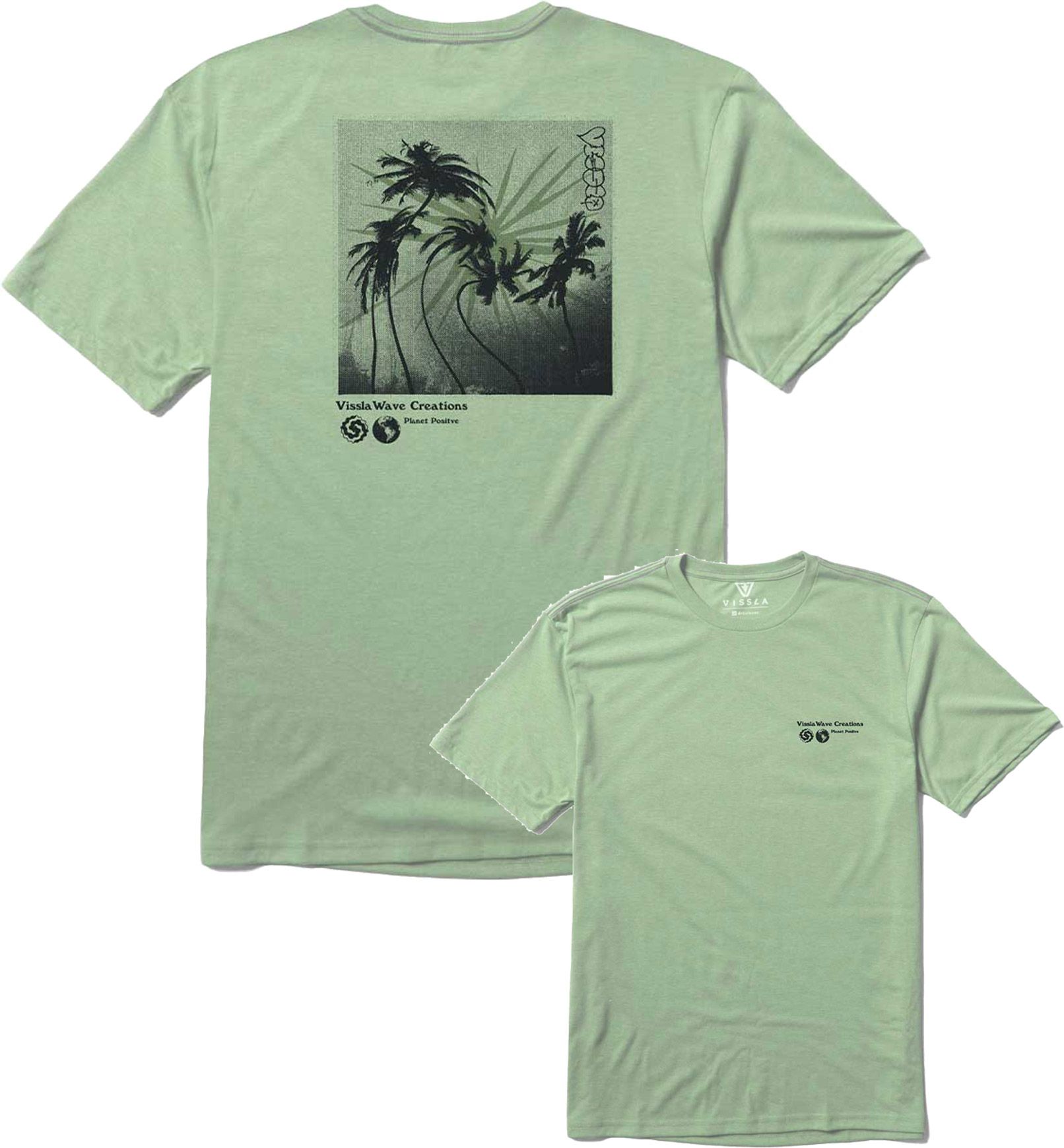 Planet Positive Comp Lite Eco Drirelease Tee Light Sage Heather + Vissla