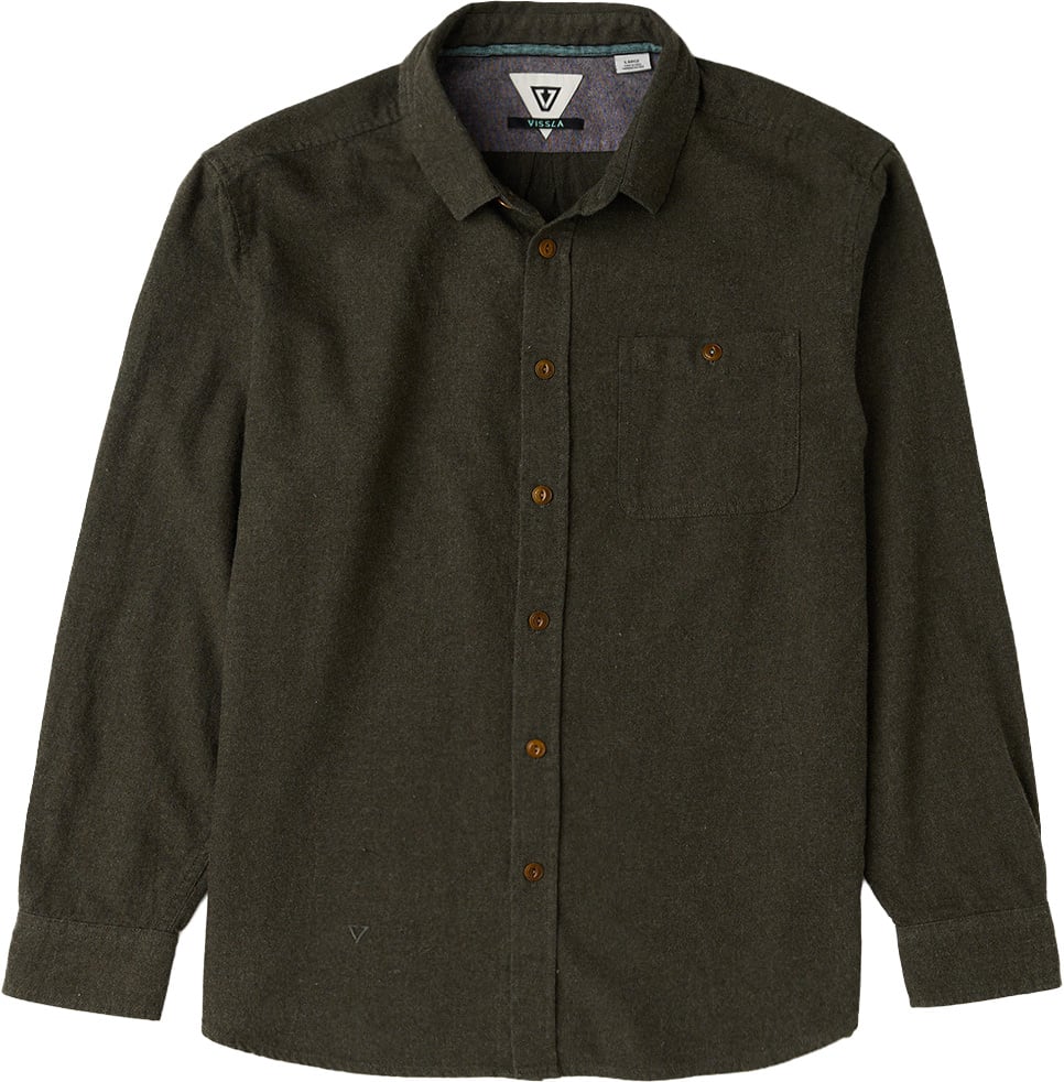 Go To Lightweight Eco Flannel LS Tee M Tarp Heather + Vissla