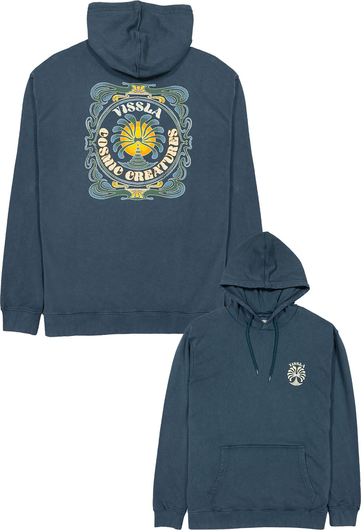 Canopy  Hoodie Washed Fleece Midnight + Vissla