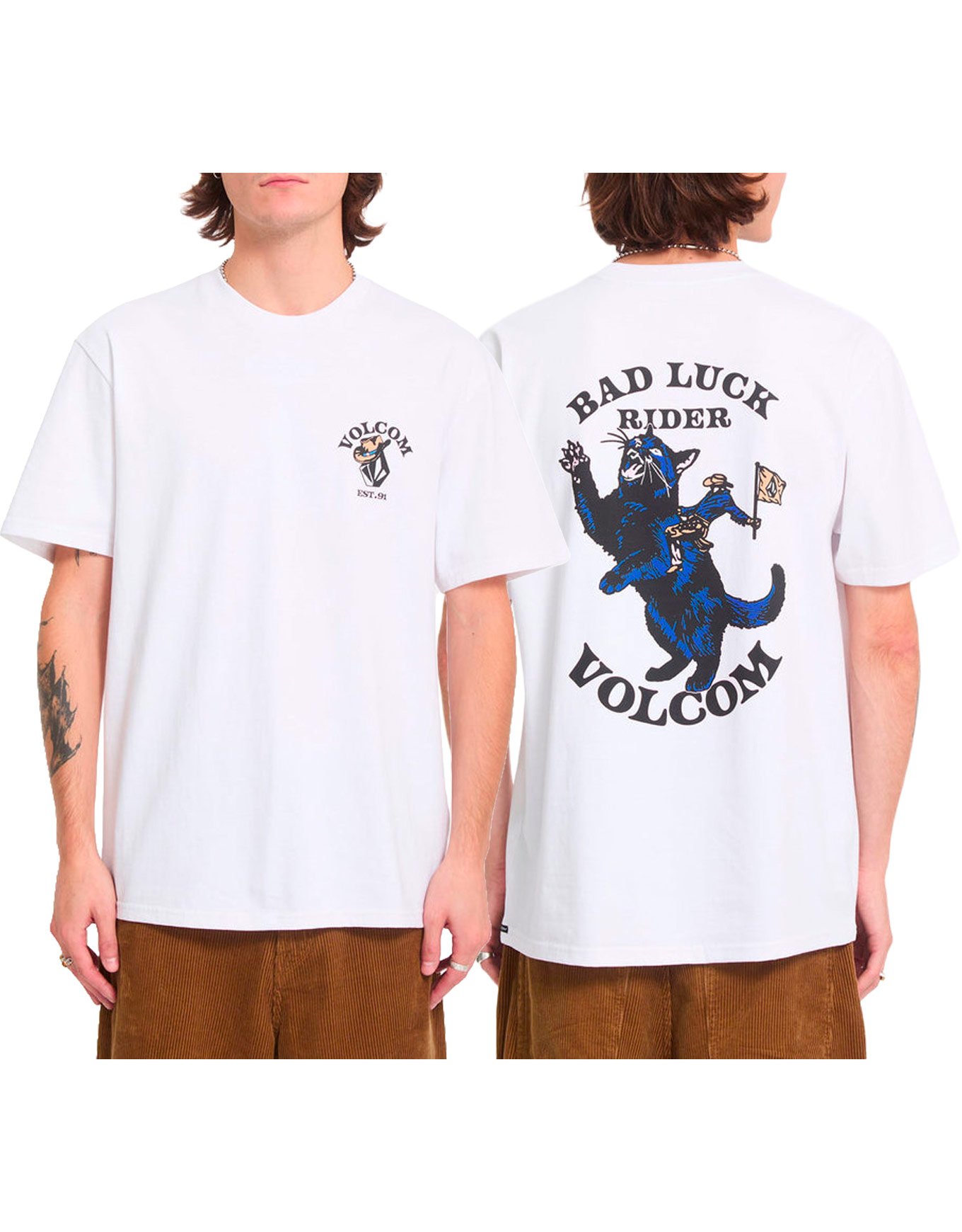 Bad Luck SS Tee White + Volcom