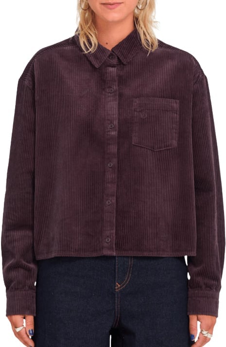 Weellow Corduroy Shirt W Raisin + Volcom