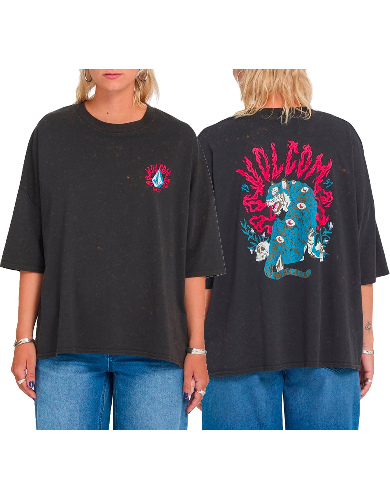 Voltrip Tee Vintage Tee W Black + Volcom
