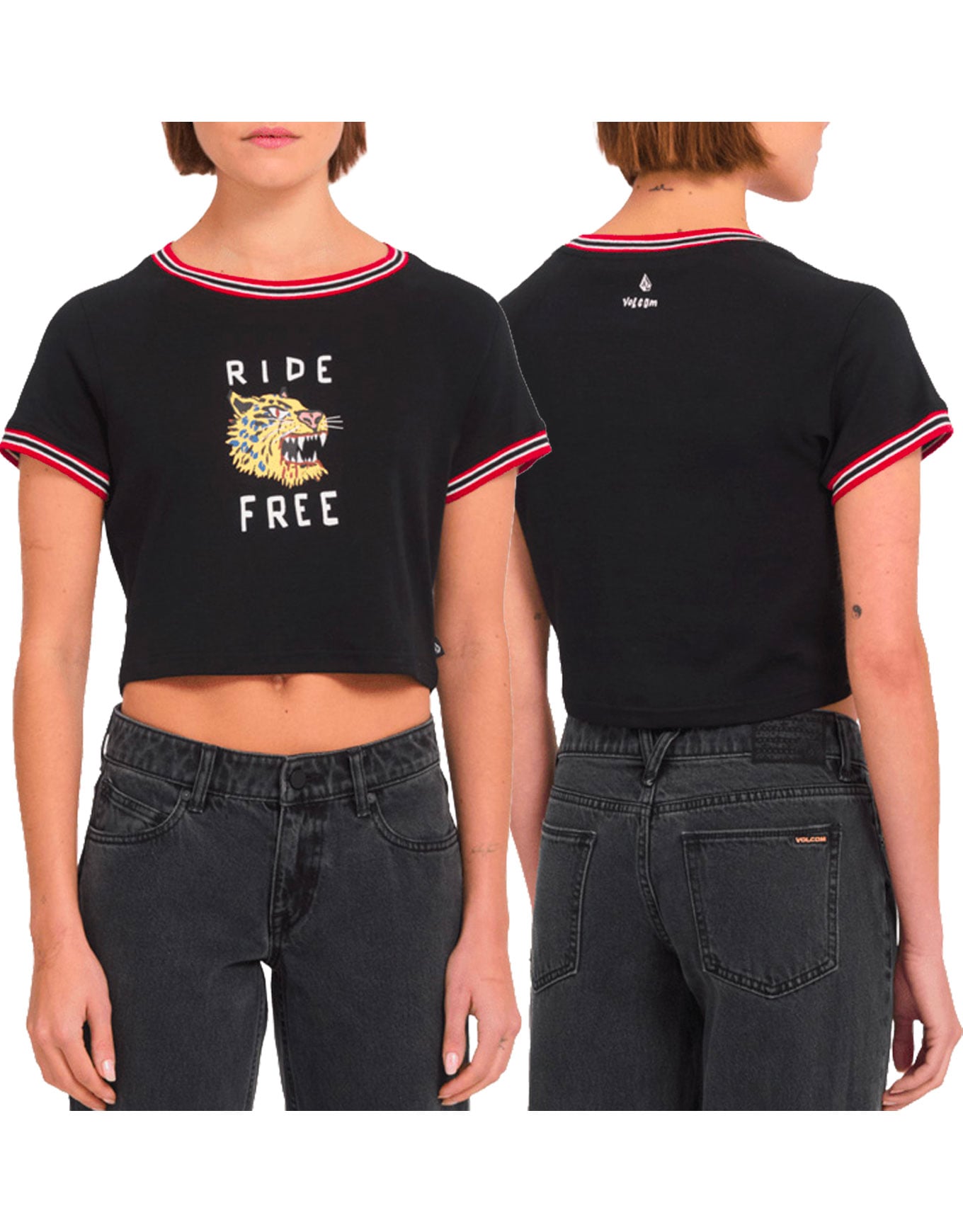 Fa Ozzy SS Tee 1 W Black + Volcom
