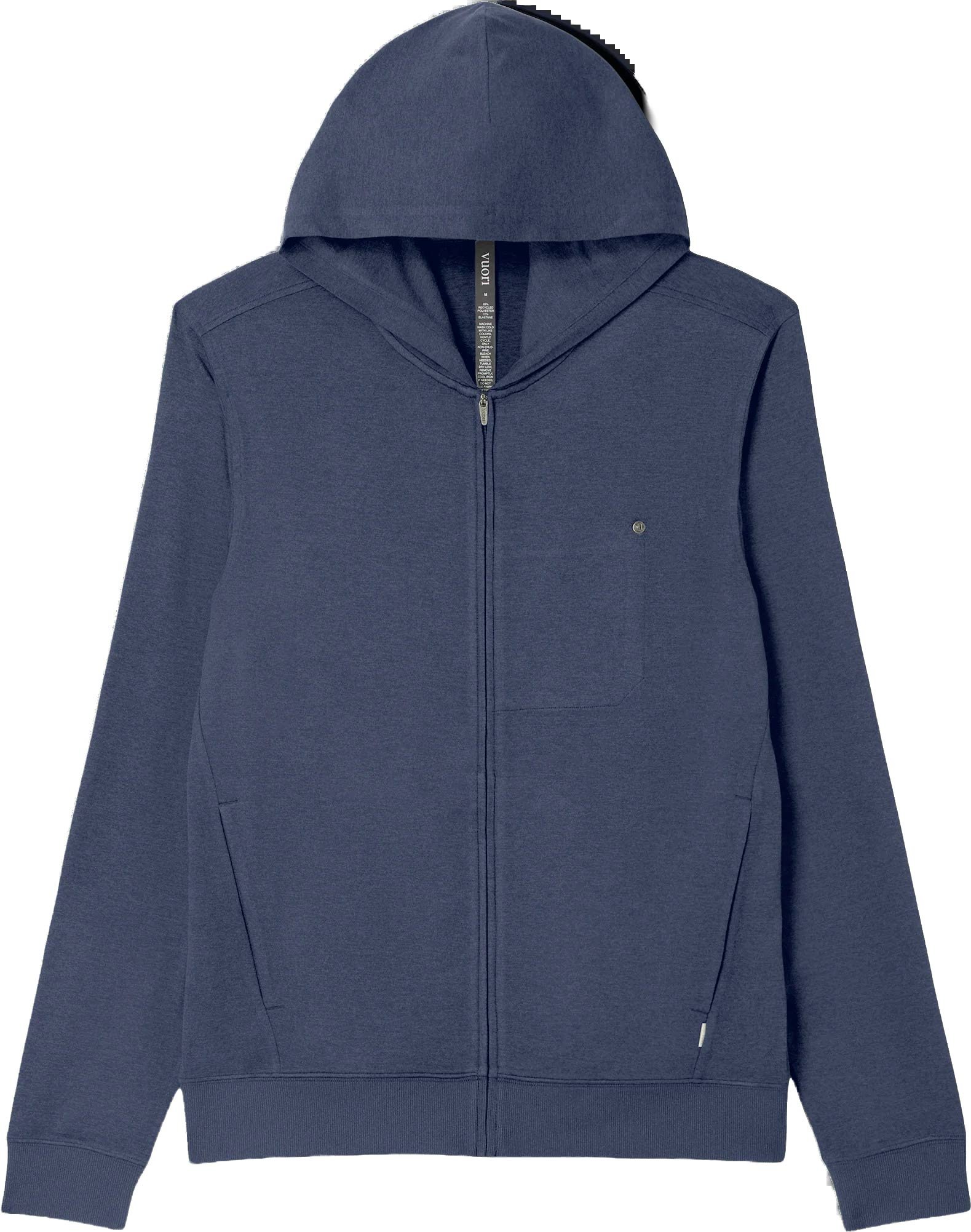 Ponto Full Zip Hoodie M Azure Heather + Vuori