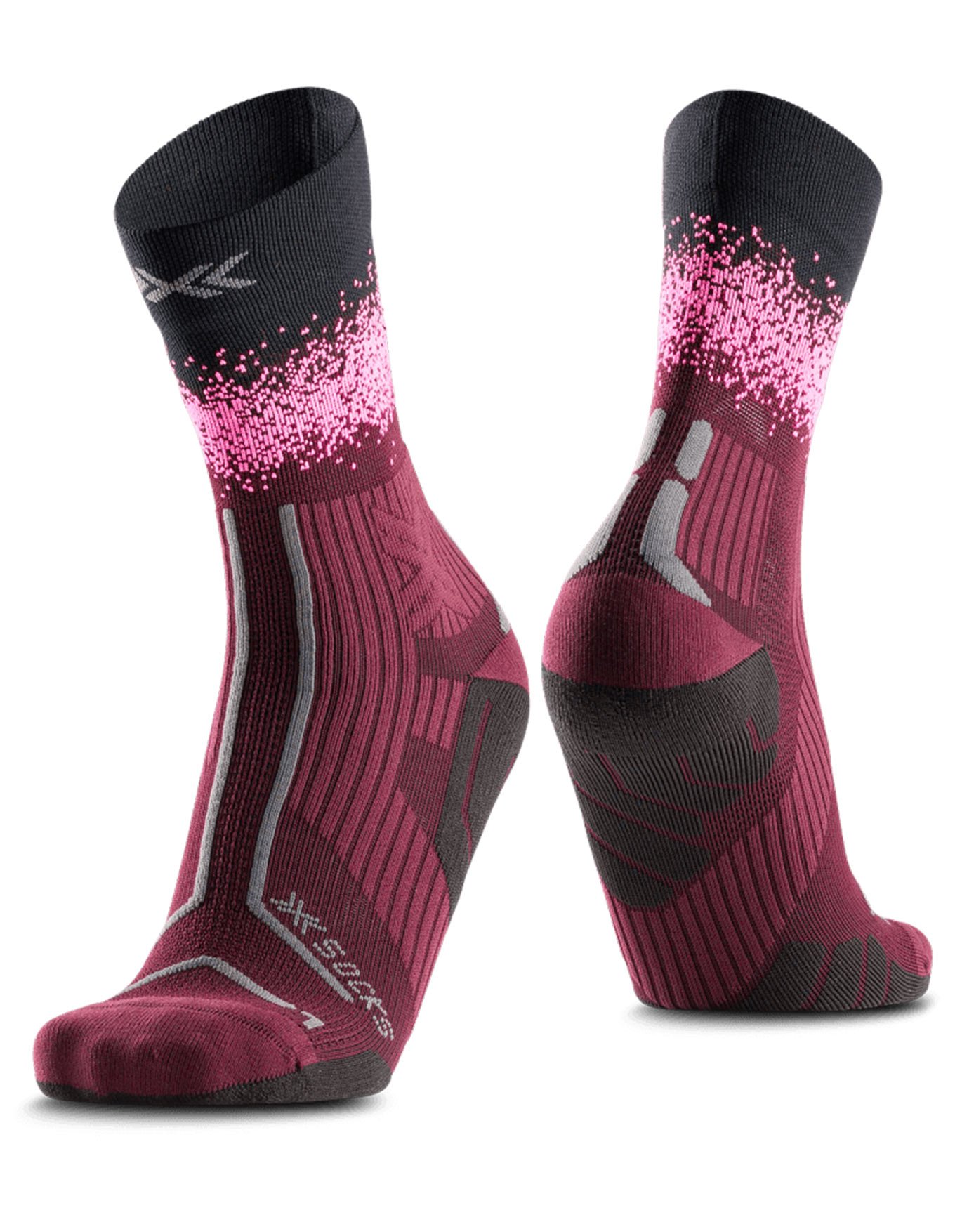 Trailrun Terraskin Perform Crew Oxide Red/Fluo Pink + X-Socks