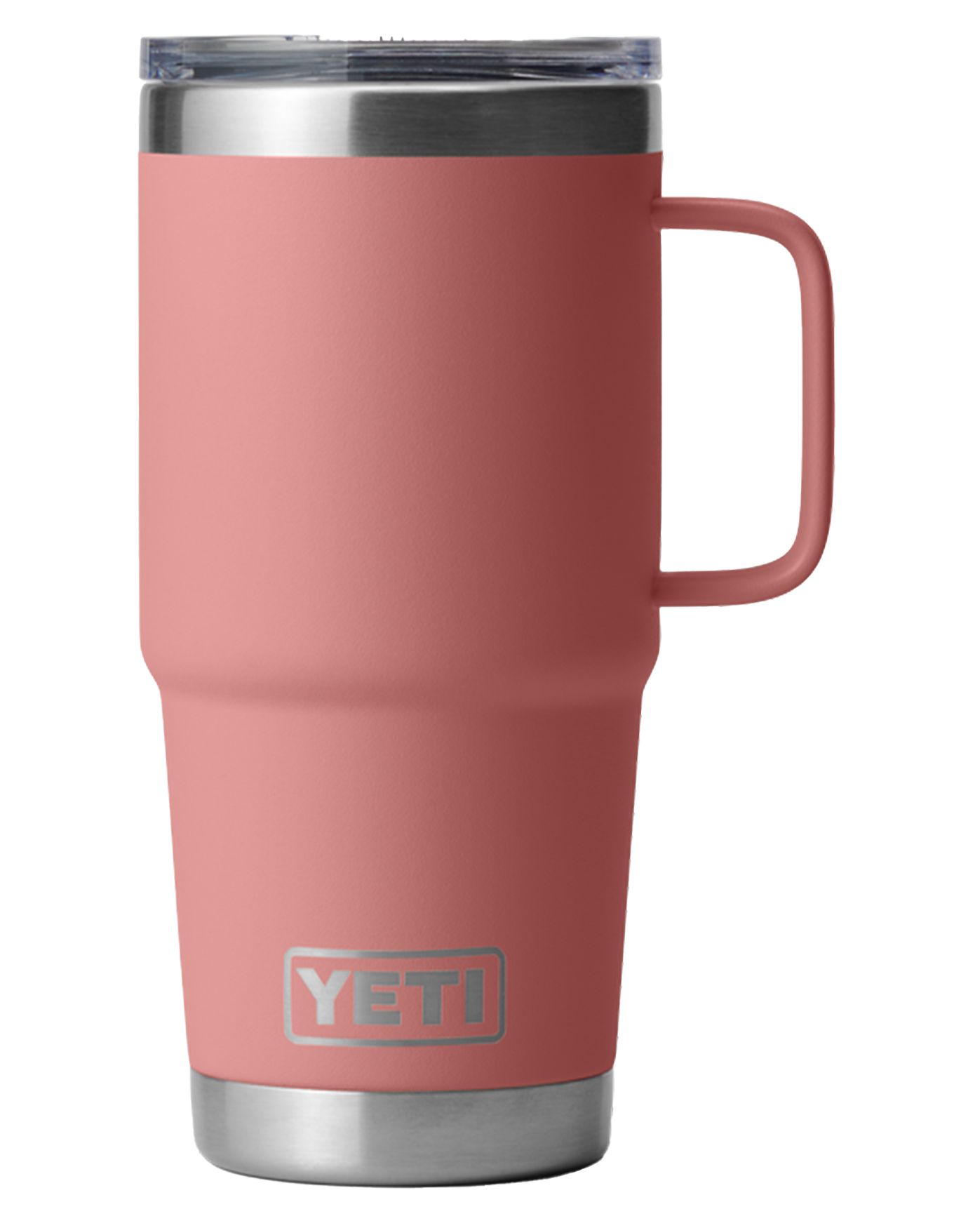 Rambler 20 Oz Travel Mug 2.0 Sandstone Pink + Yeti