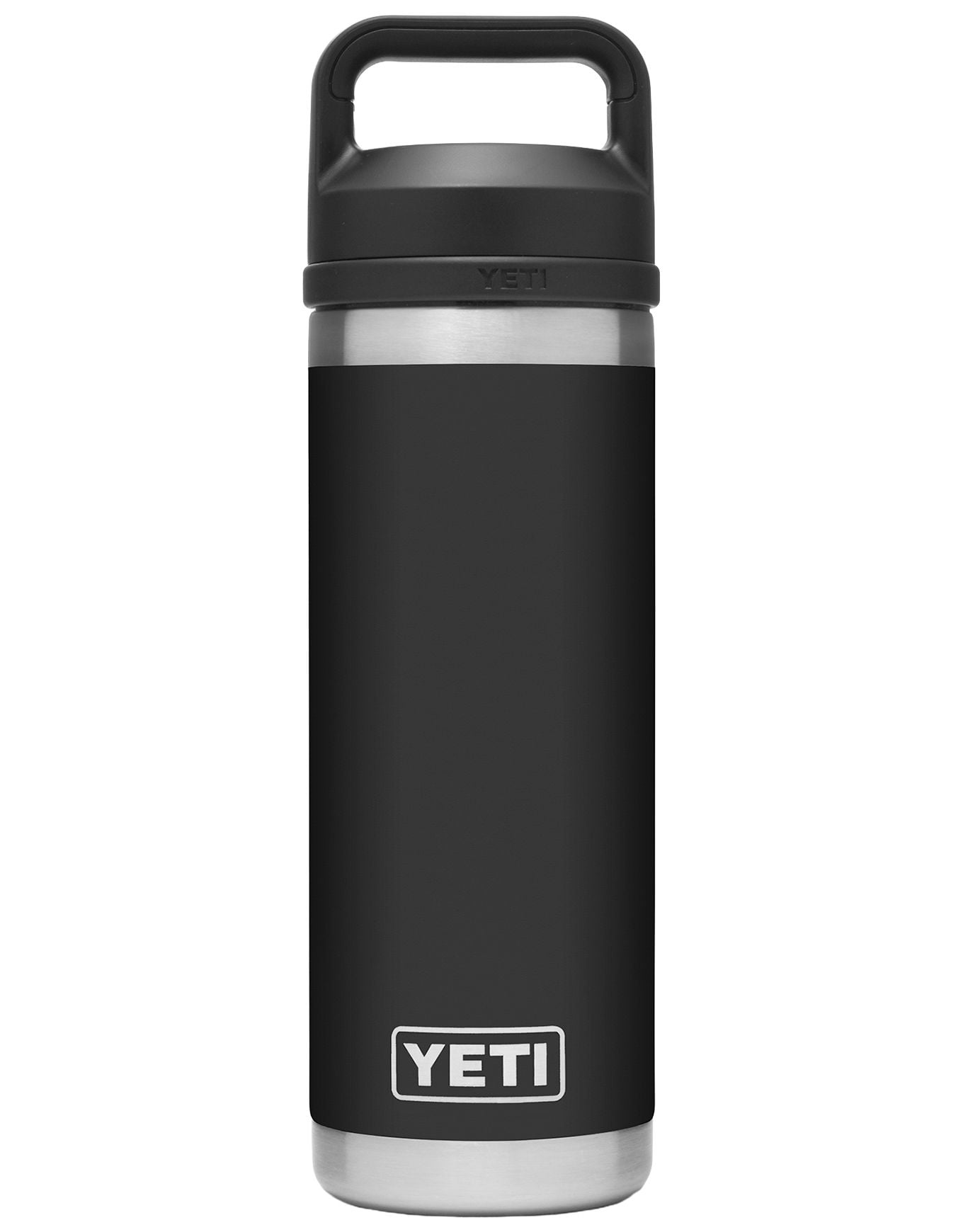 Rambler 18 Oz Bottle Chug Black + Yeti