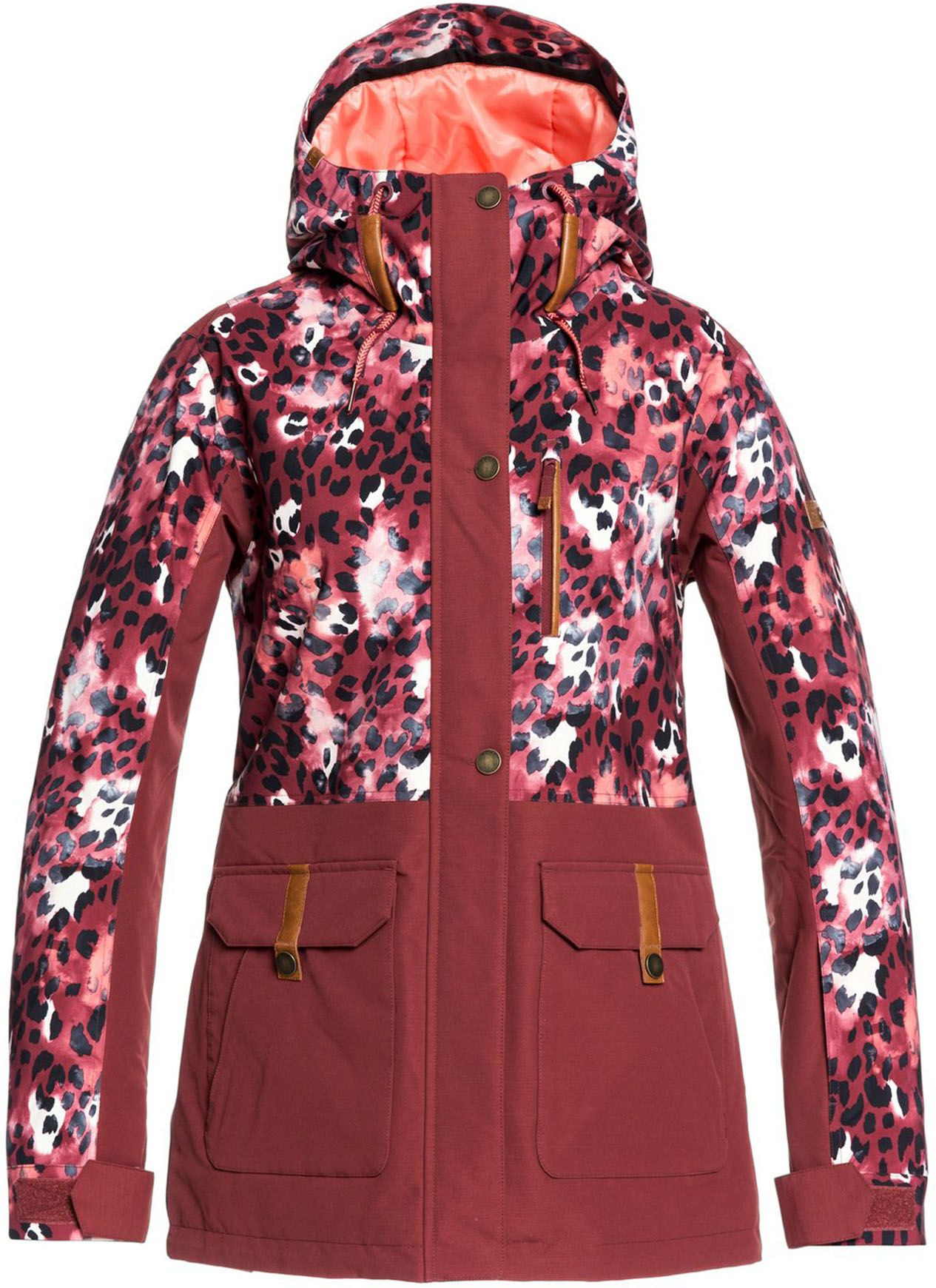 Andie Parka Jk Oxblood Red Leopold + Roxy